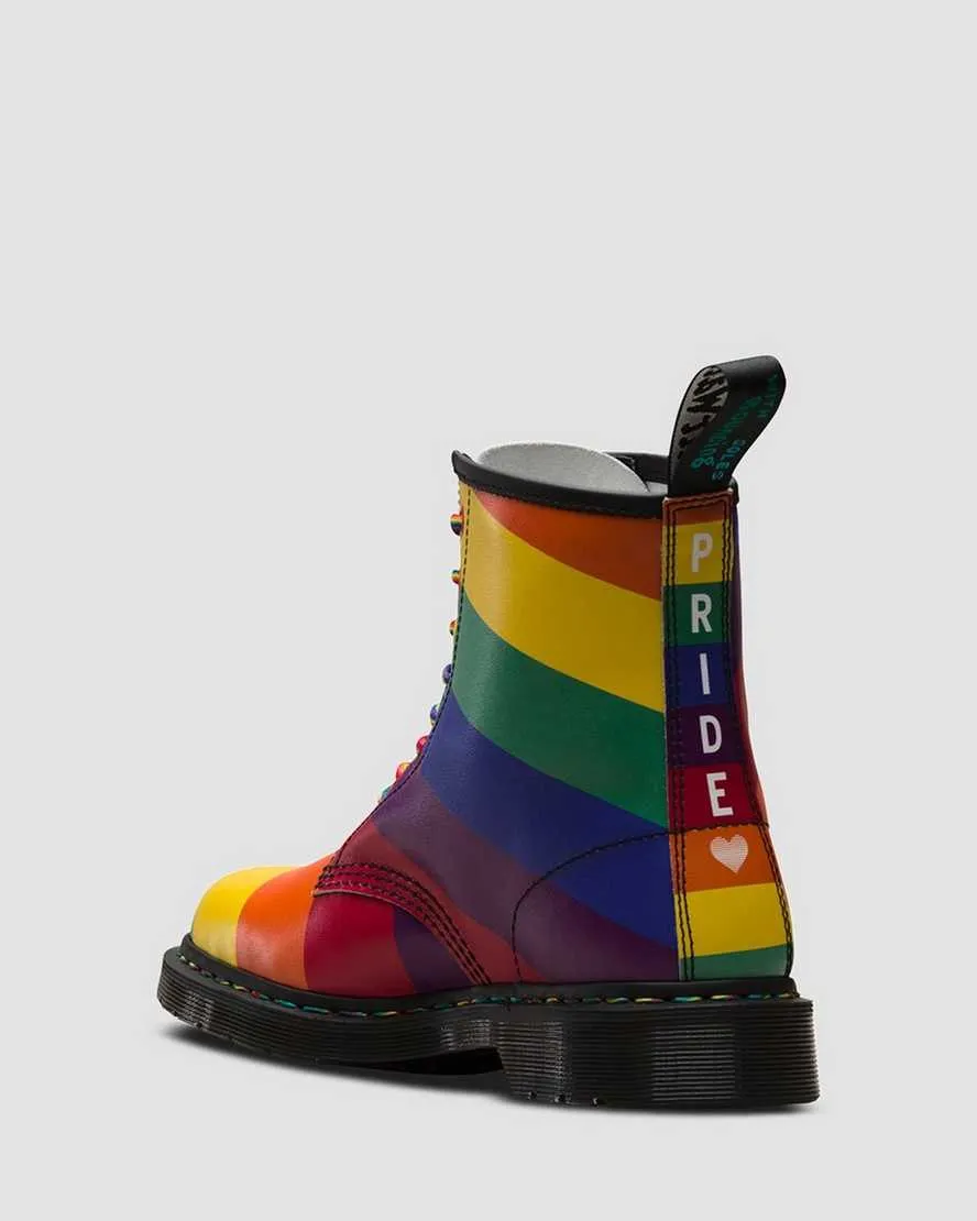 1460 Pride Multi Rainbow Backhand Stripe Boots 