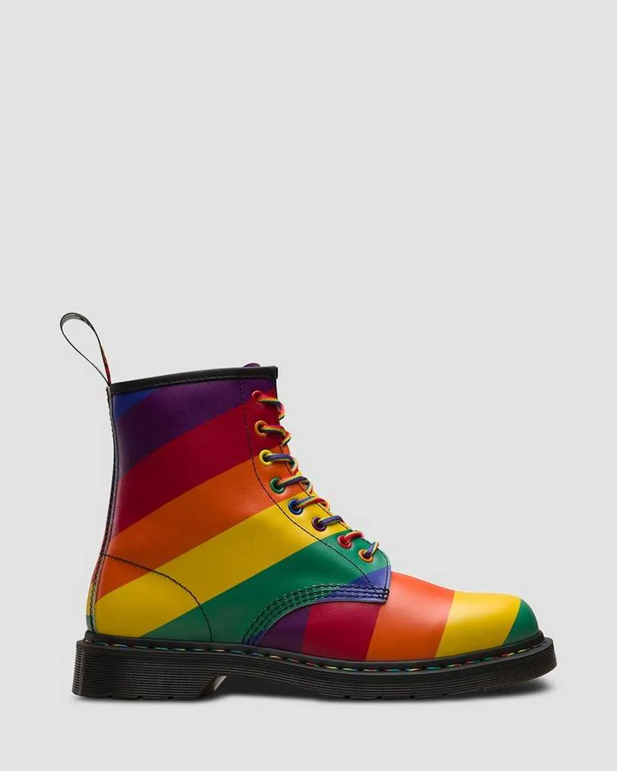 1460 Pride Multi Rainbow Backhand Stripe Boots 