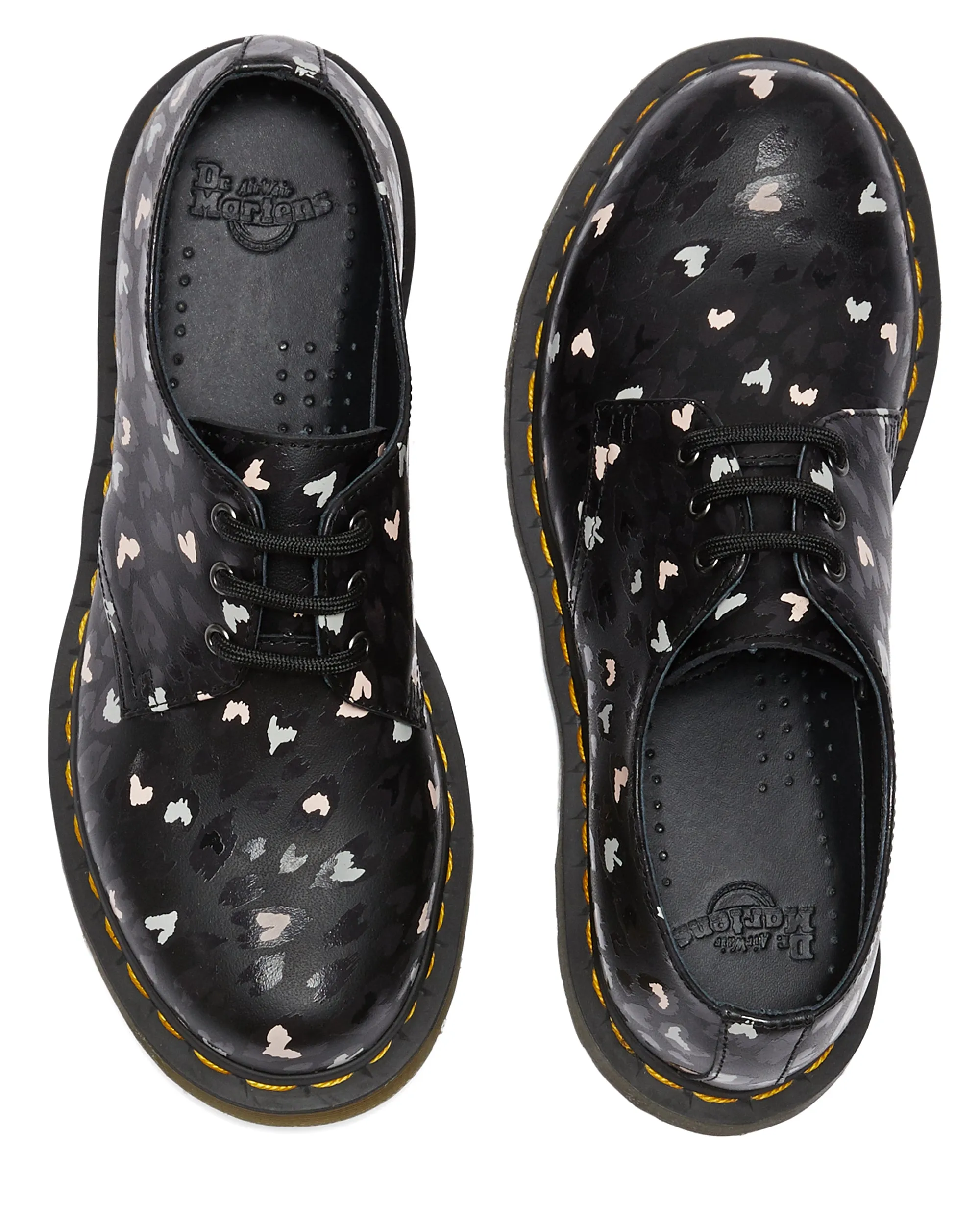 1461 BLACK MULTI CUSTOM CHAOS HEART BACKHARD OXFORD SHOE