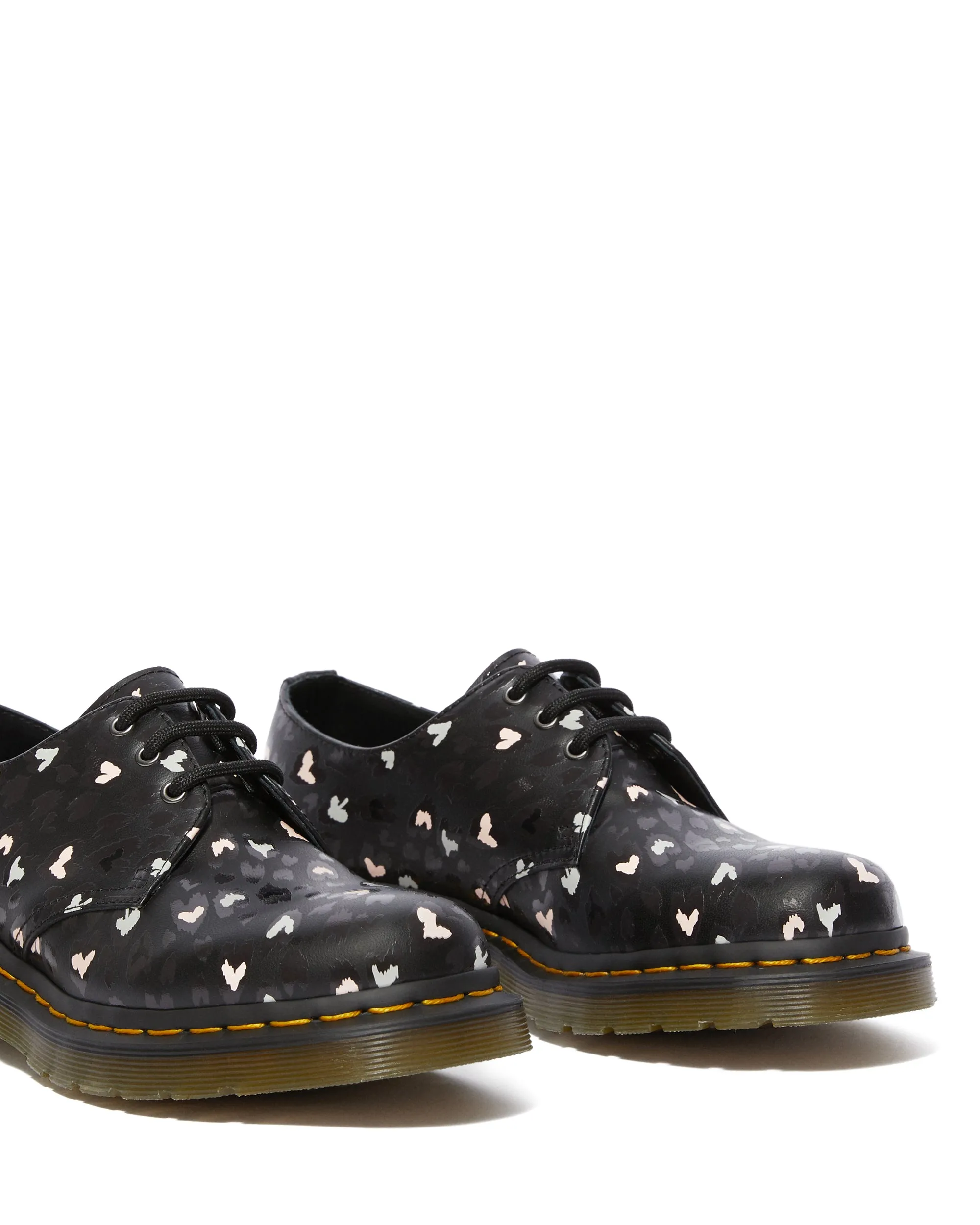 1461 BLACK MULTI CUSTOM CHAOS HEART BACKHARD OXFORD SHOE