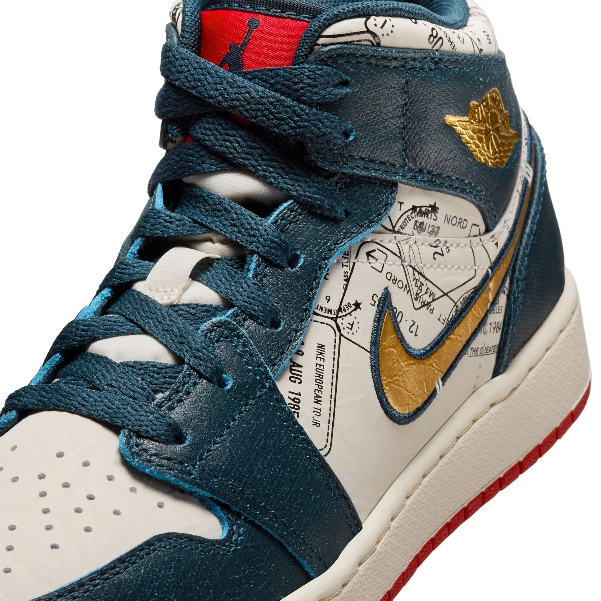 Air Jordan 1 Mid SE GS (Armory Navy/Metallic Gold)