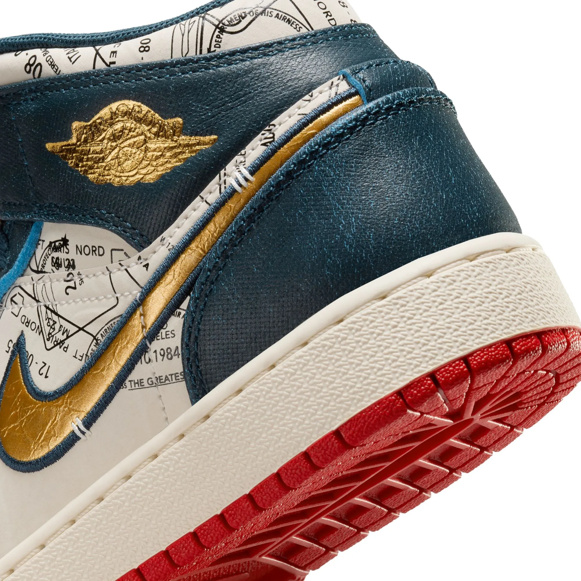 Air Jordan 1 Mid SE GS (Armory Navy/Metallic Gold)