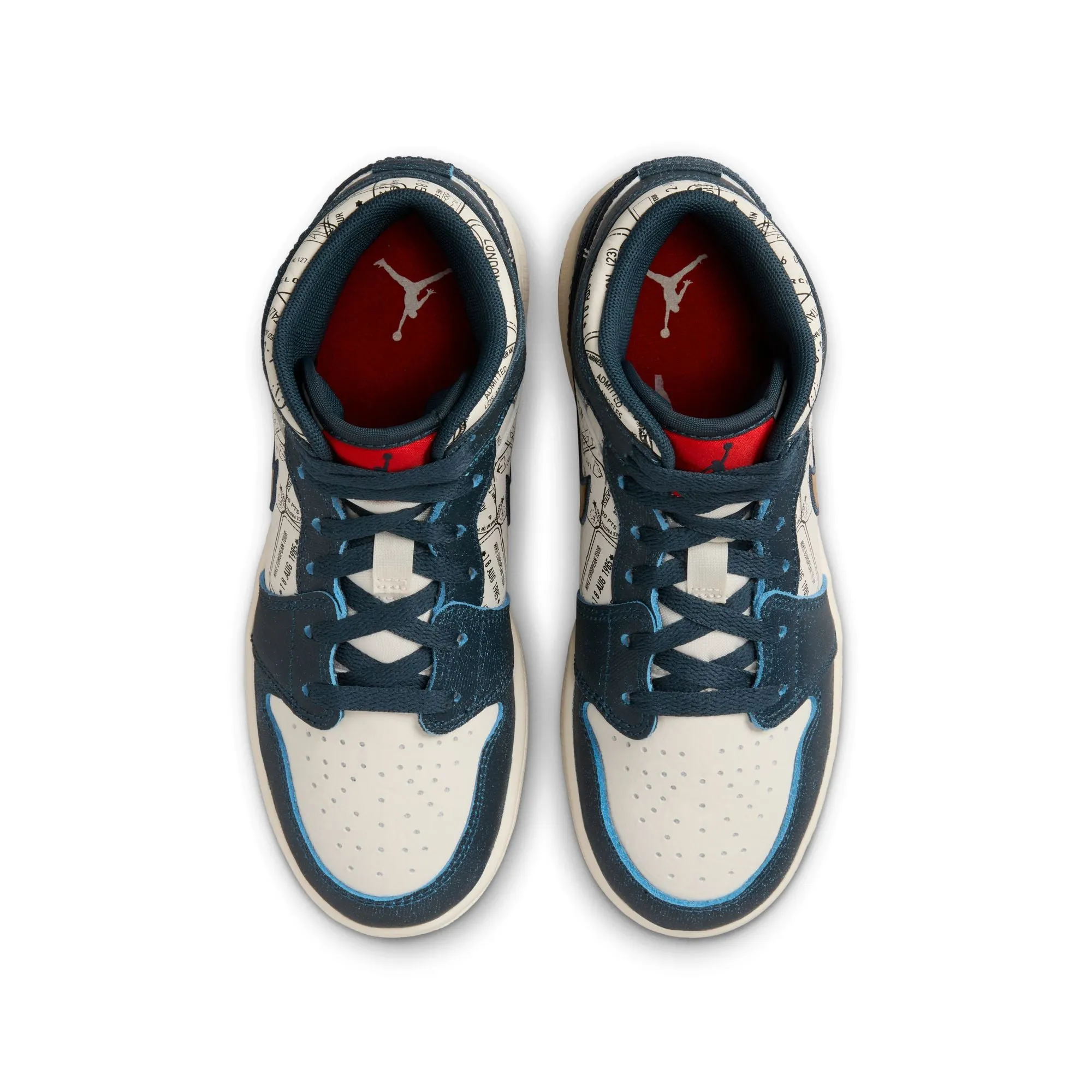 Air Jordan 1 Mid SE GS (Armory Navy/Metallic Gold)