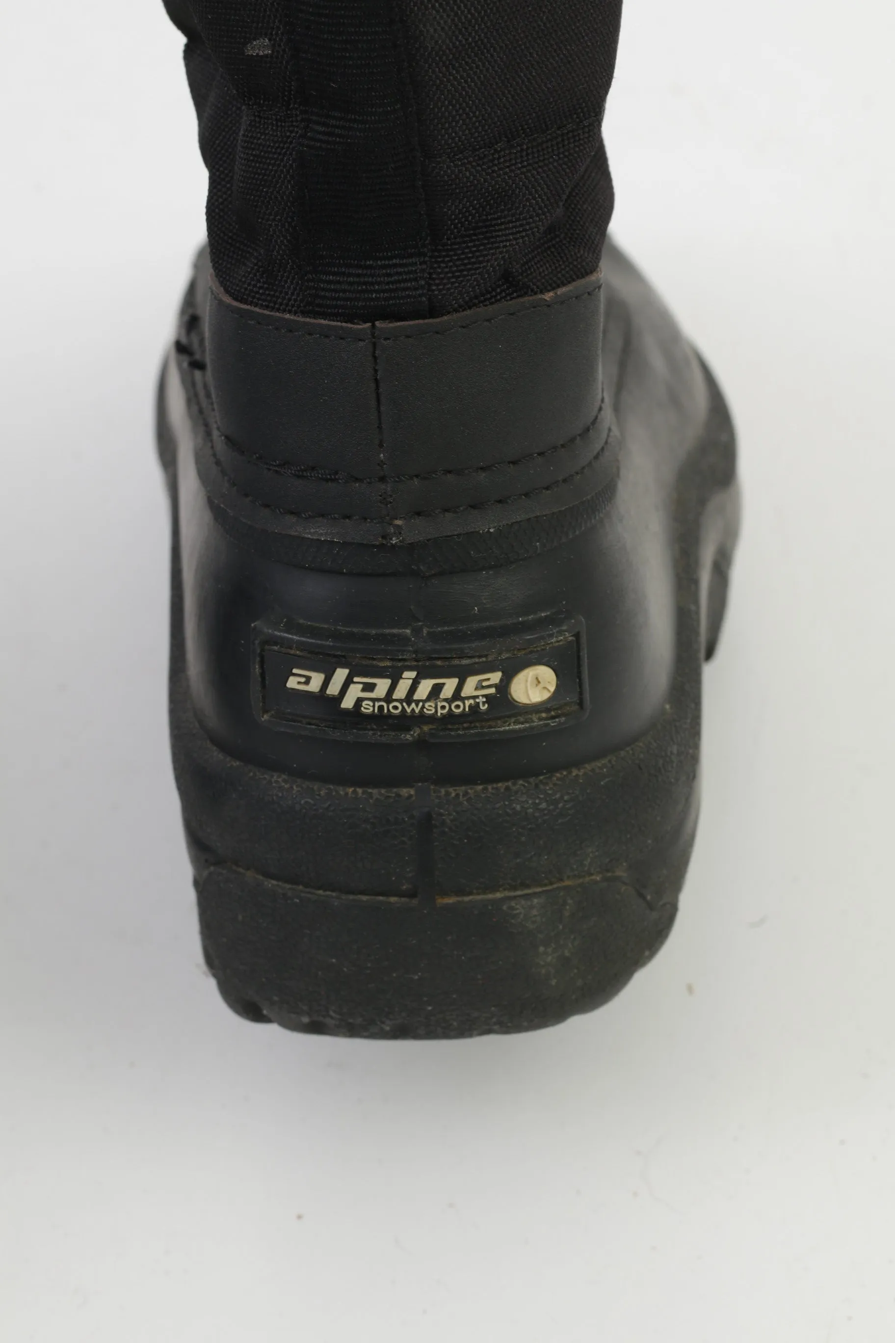 Alpine Men 10 44 Winter Boots Black Padded Waterproof Snowsport Zipper