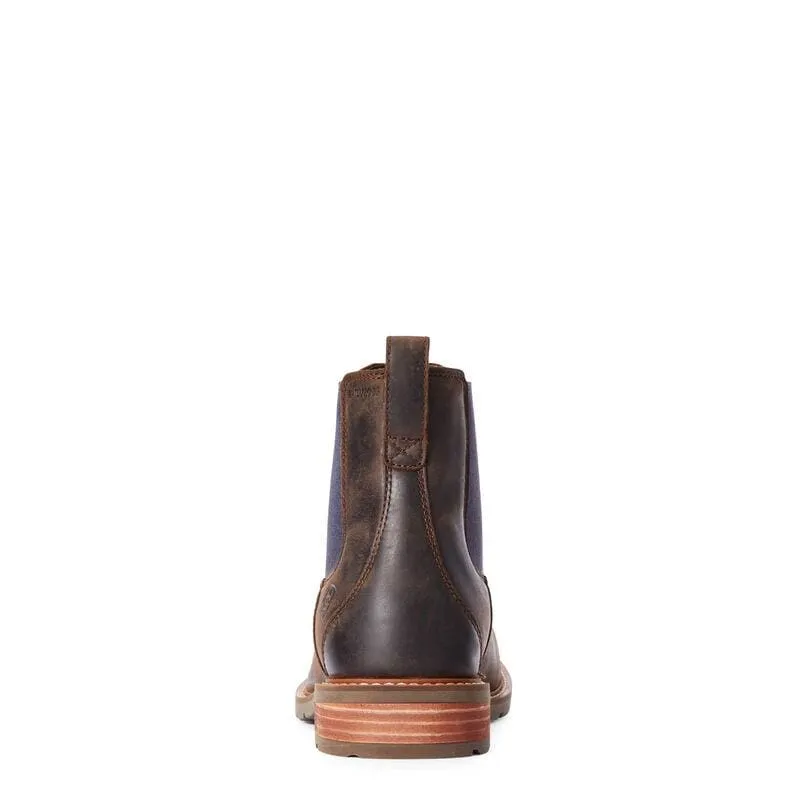 Ariat Mens Wexford H2O Waterproof Boots in Mocha/Navy - Versatile and Stylish Footwear for All-Season Comfort