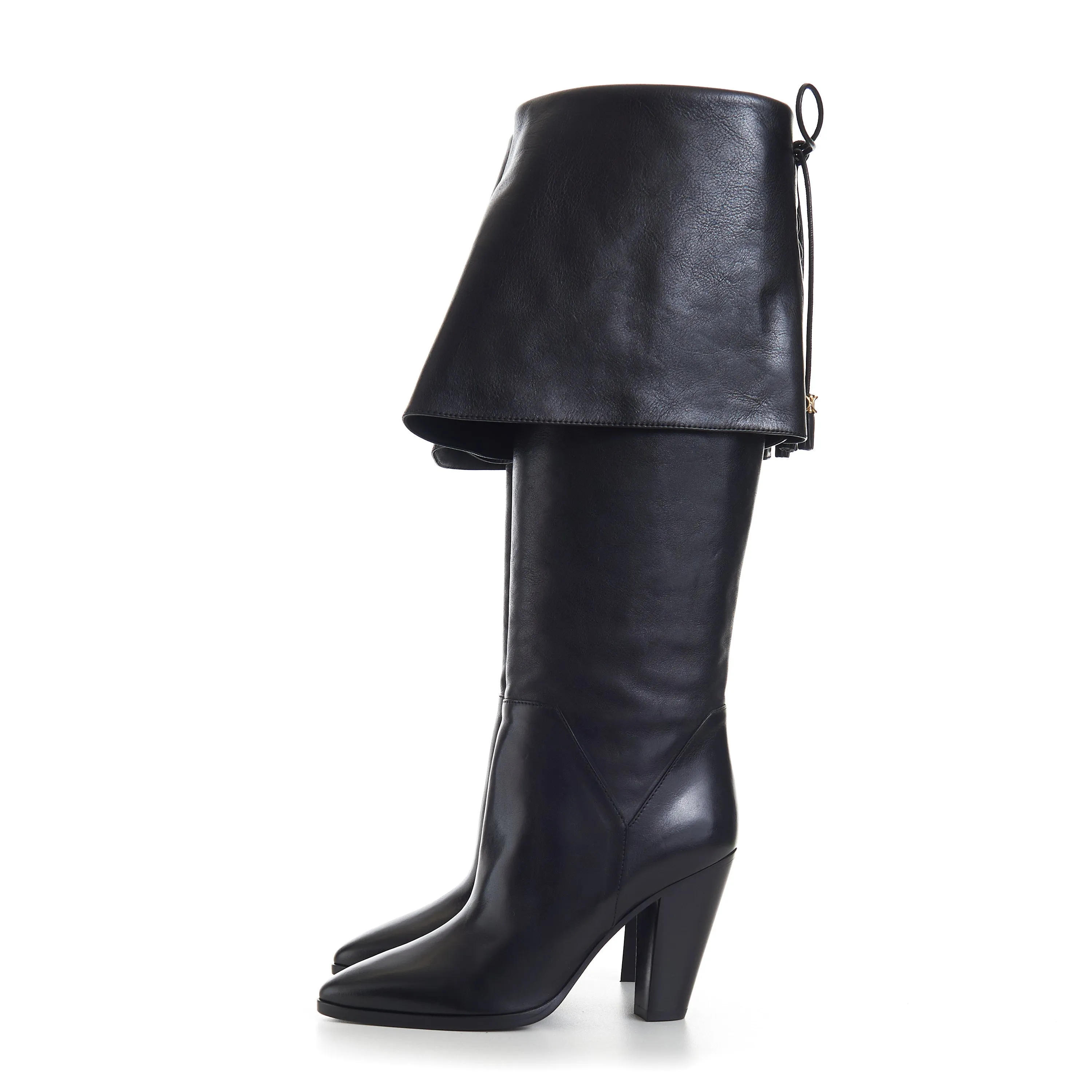 Black Leather La Mousquetaire High Boot - Wiltern