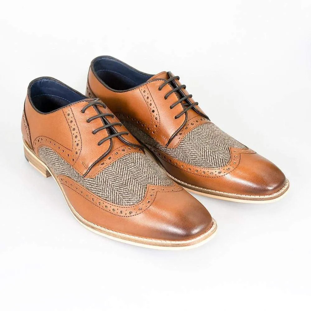 Cavani William Men's Tan Tweed Shoes