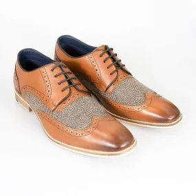 Cavani William Men's Tan Tweed Shoes