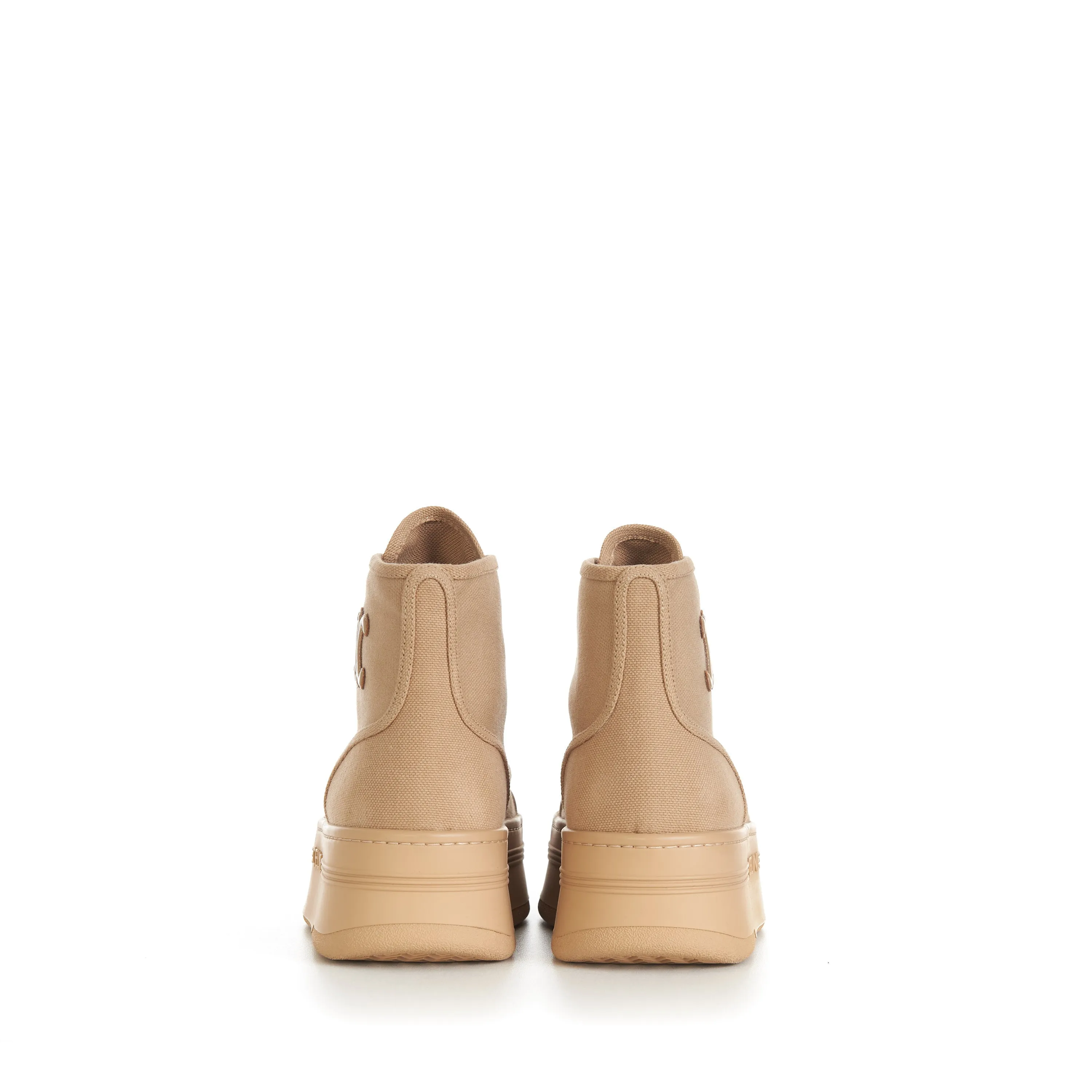 Celine Block Ankle Boot - Beige Triomphe Patch, Canvas