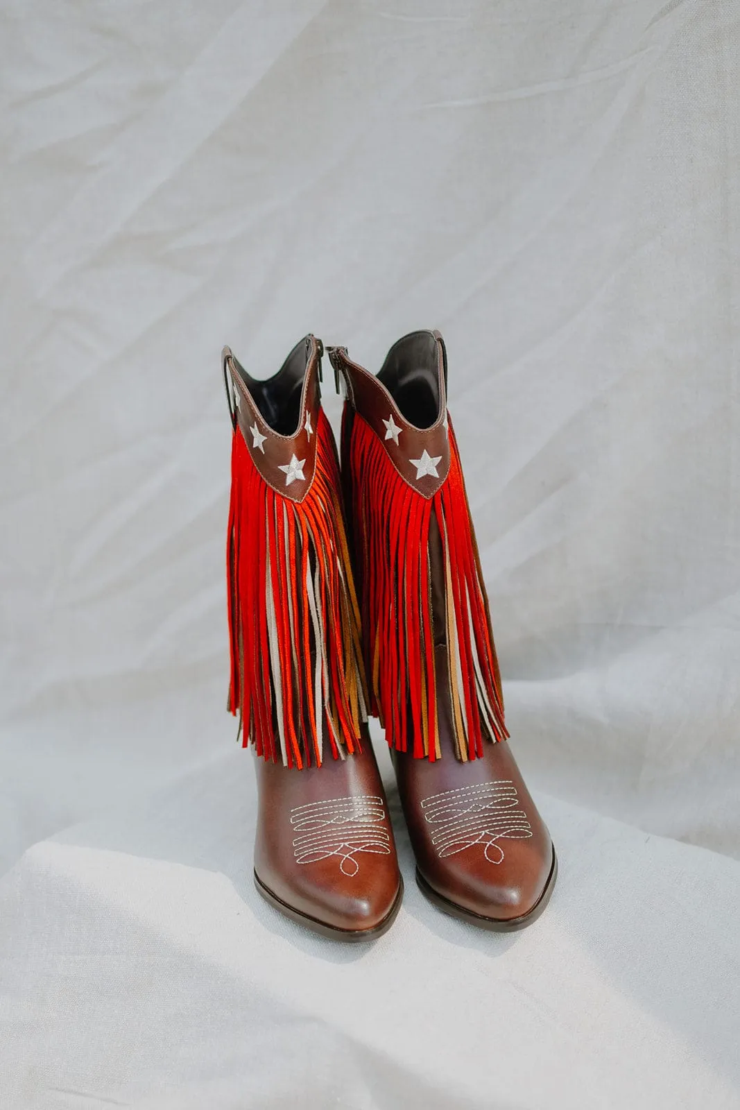 Chocolate Brown Fringe Cowgirl Boots