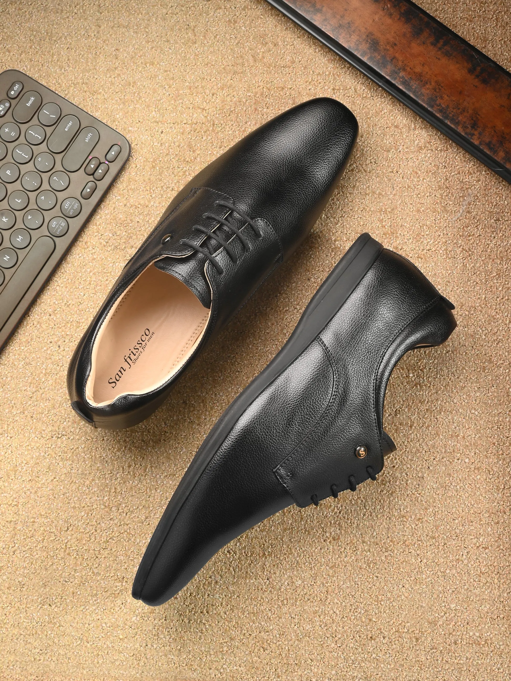 Cider Black Oxford Shoes