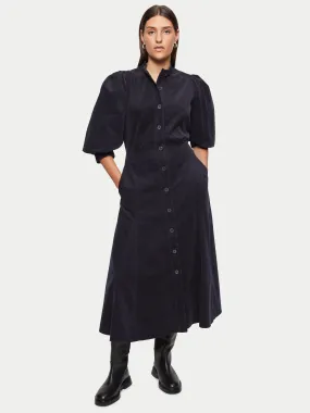 Cord Shirt Dress | Navy