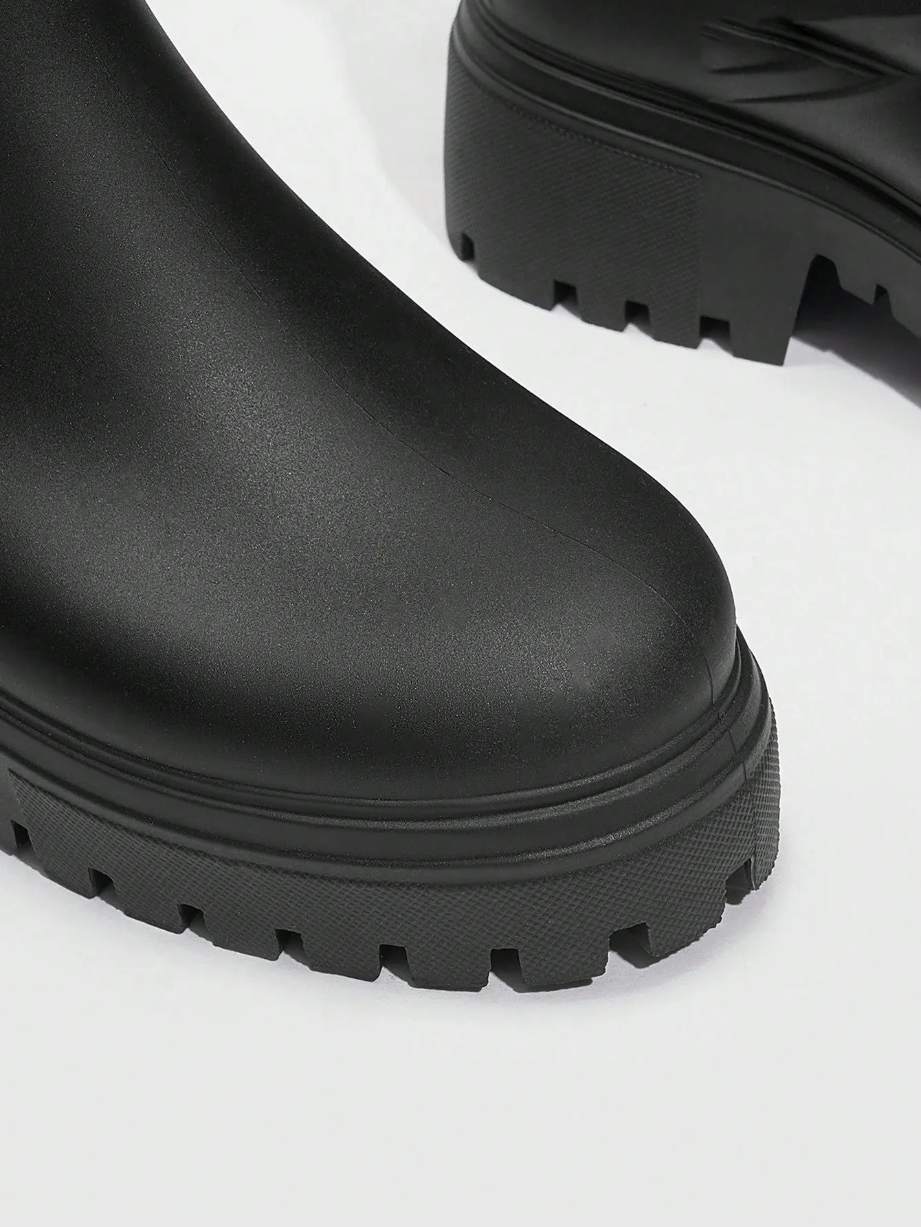 CUCCOO BIZCHIC Woman Shoes Fashion Round Toe Chunky Black Versatile Rain Boots Vacation Shoes Summer Sale