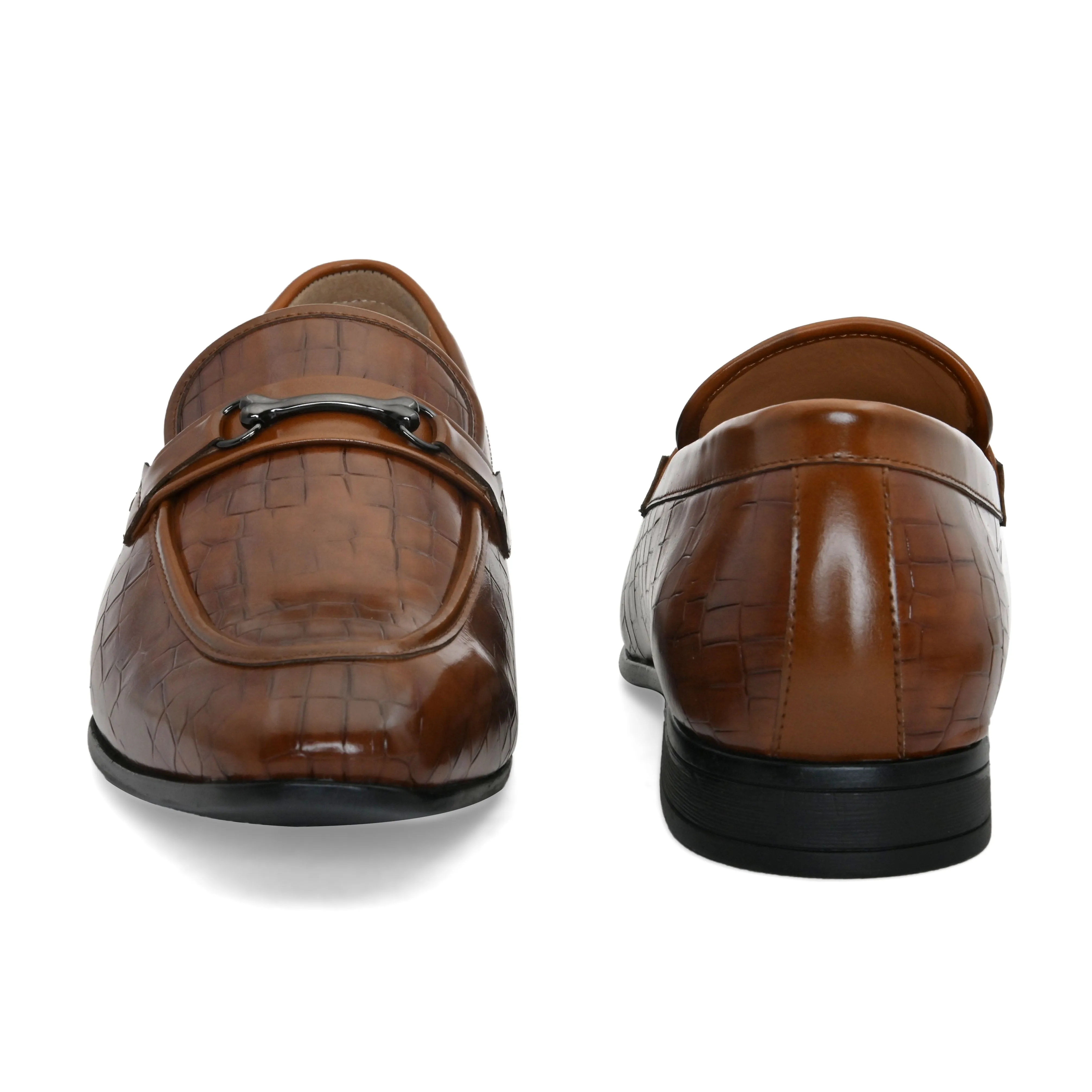 Dawn Tan Buckle Loafers