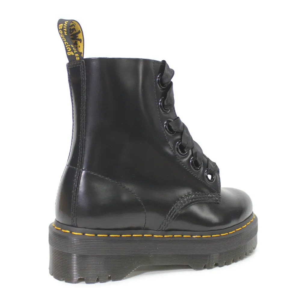 Dr. Martens Womens Boots Molly Casual Ankle Platform Leather - UK 4