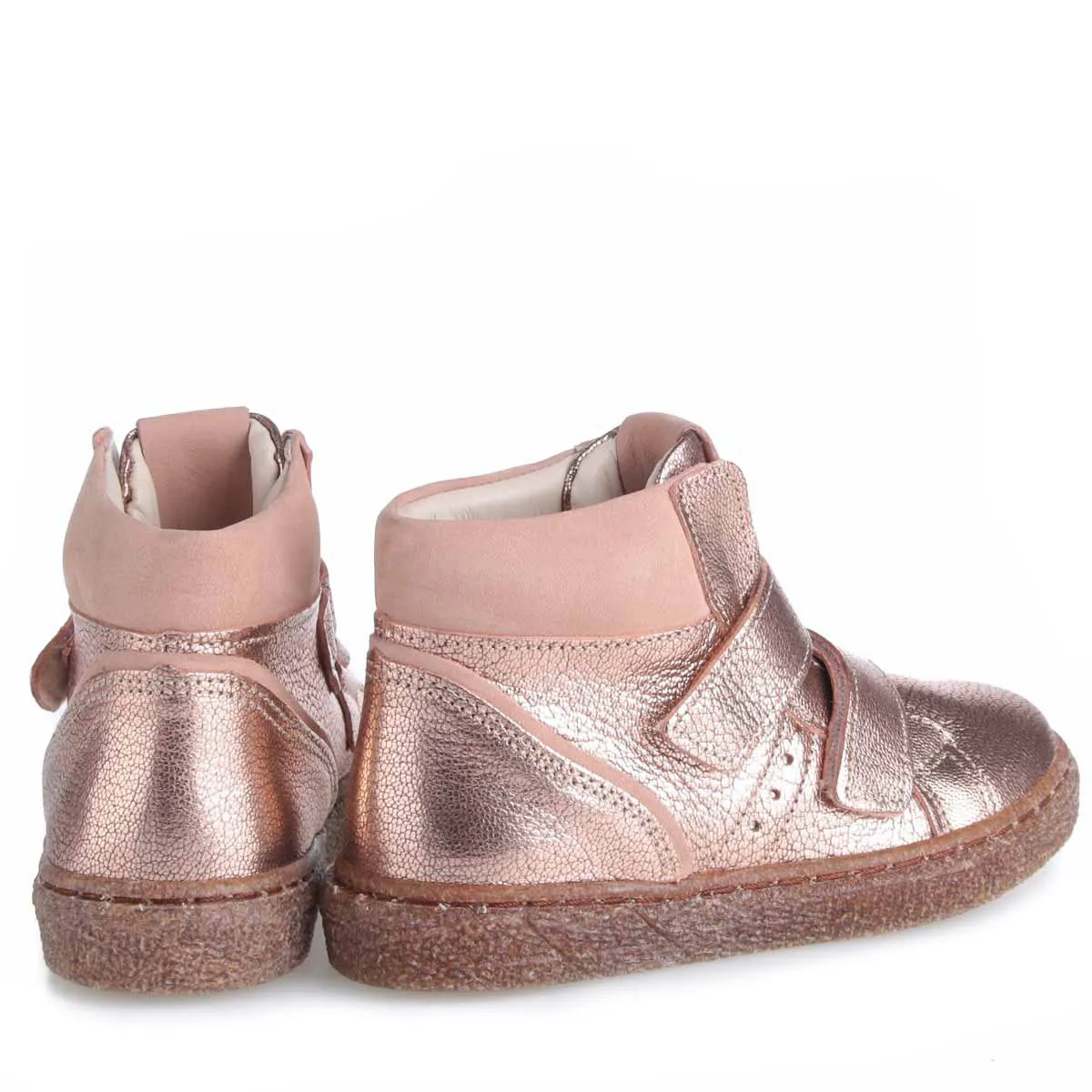 (ES2730A-4 / E2730A-3) Emel rose gold velcro trainers