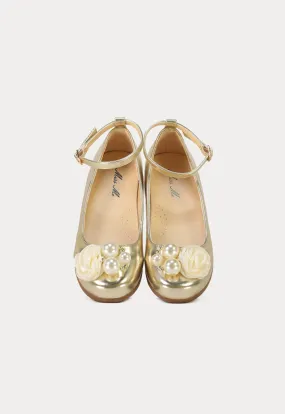 Flower & Pearls Flat Shoes