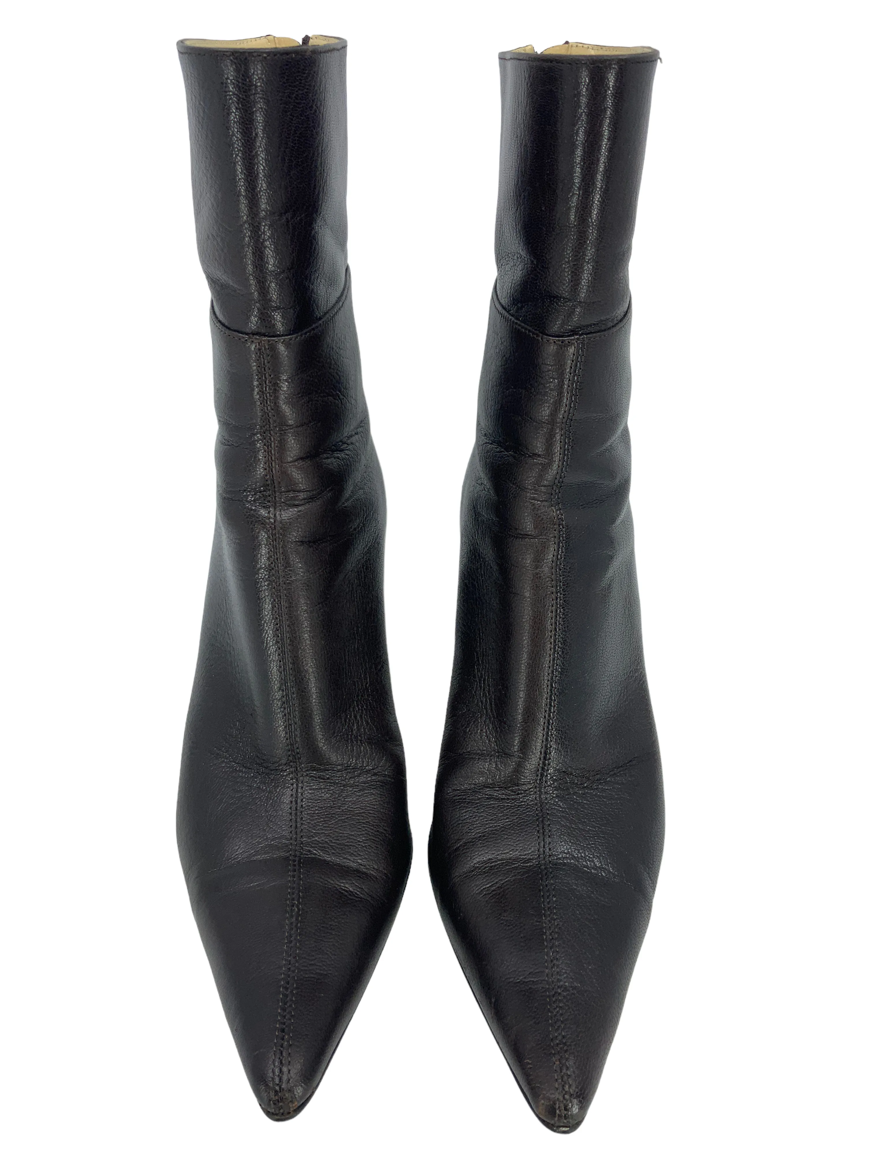 GUCCI Leather Pointed-Toe Boots Size 6.5