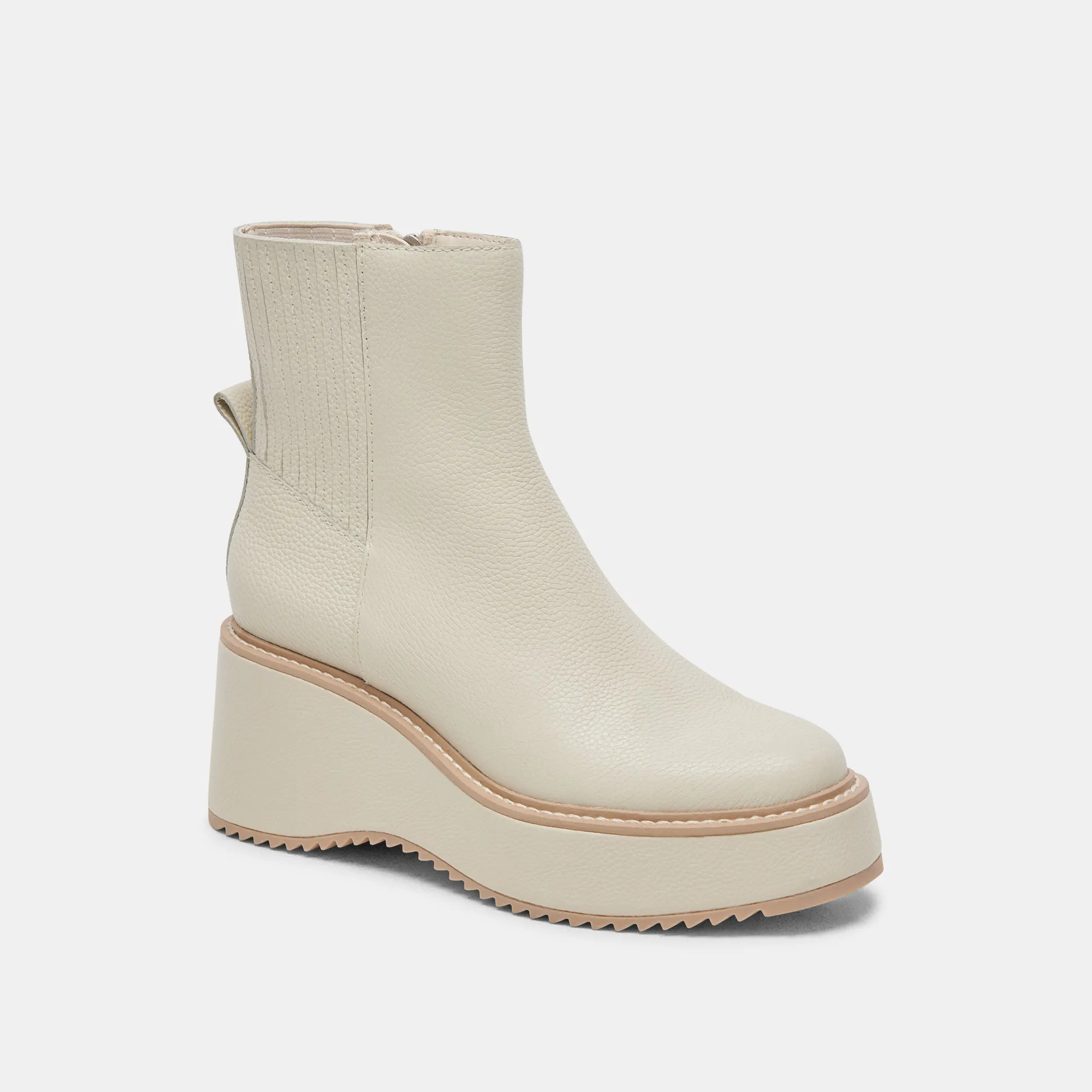 HILDE BOOTS IVORY LEATHER