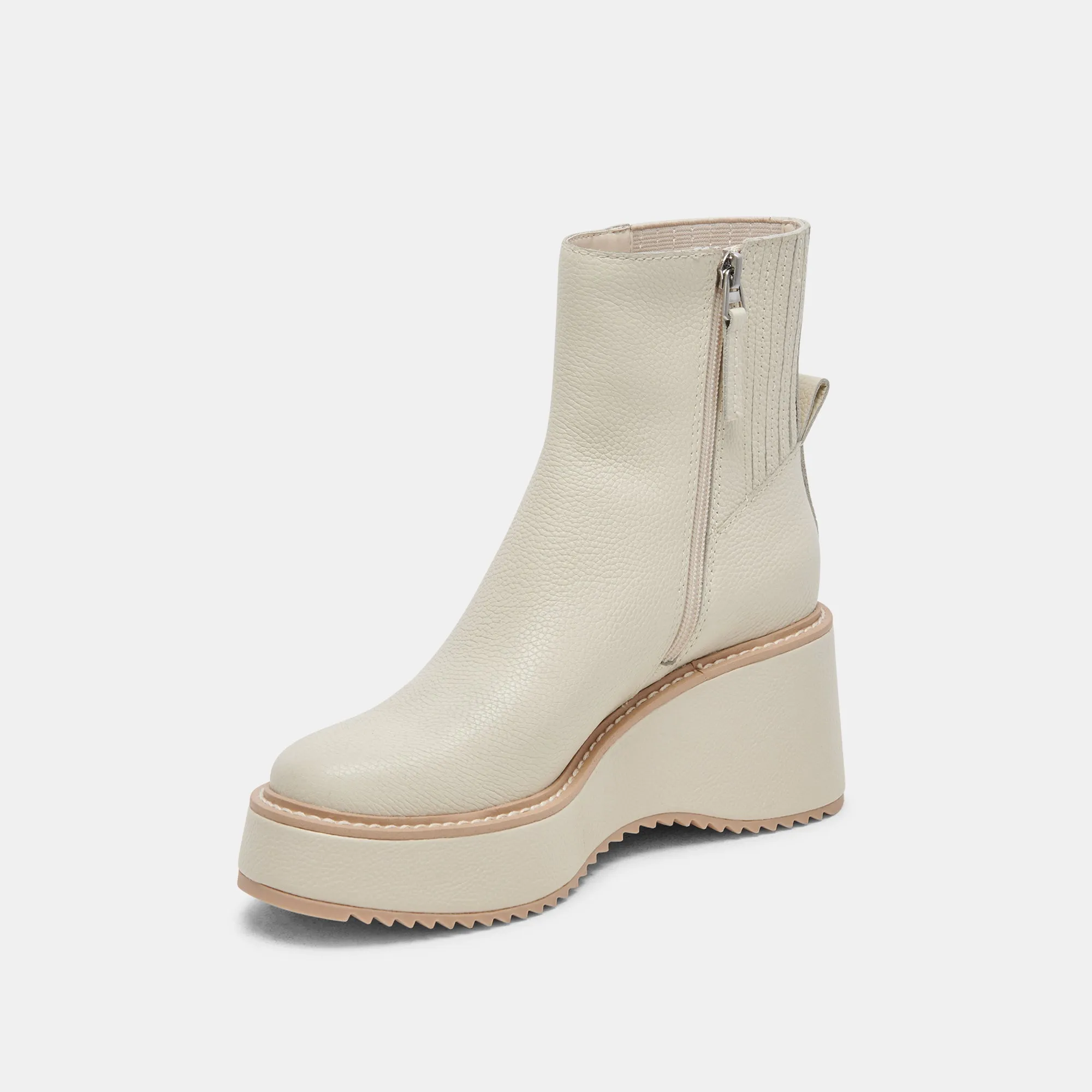 HILDE BOOTS IVORY LEATHER