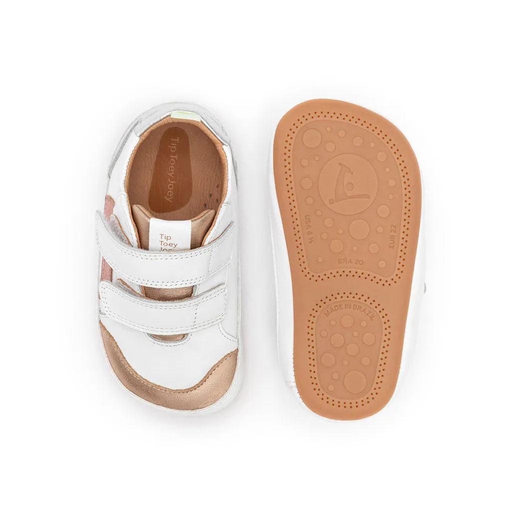 Landy Sneakers - White / Rose Gold / Metallic Salmon