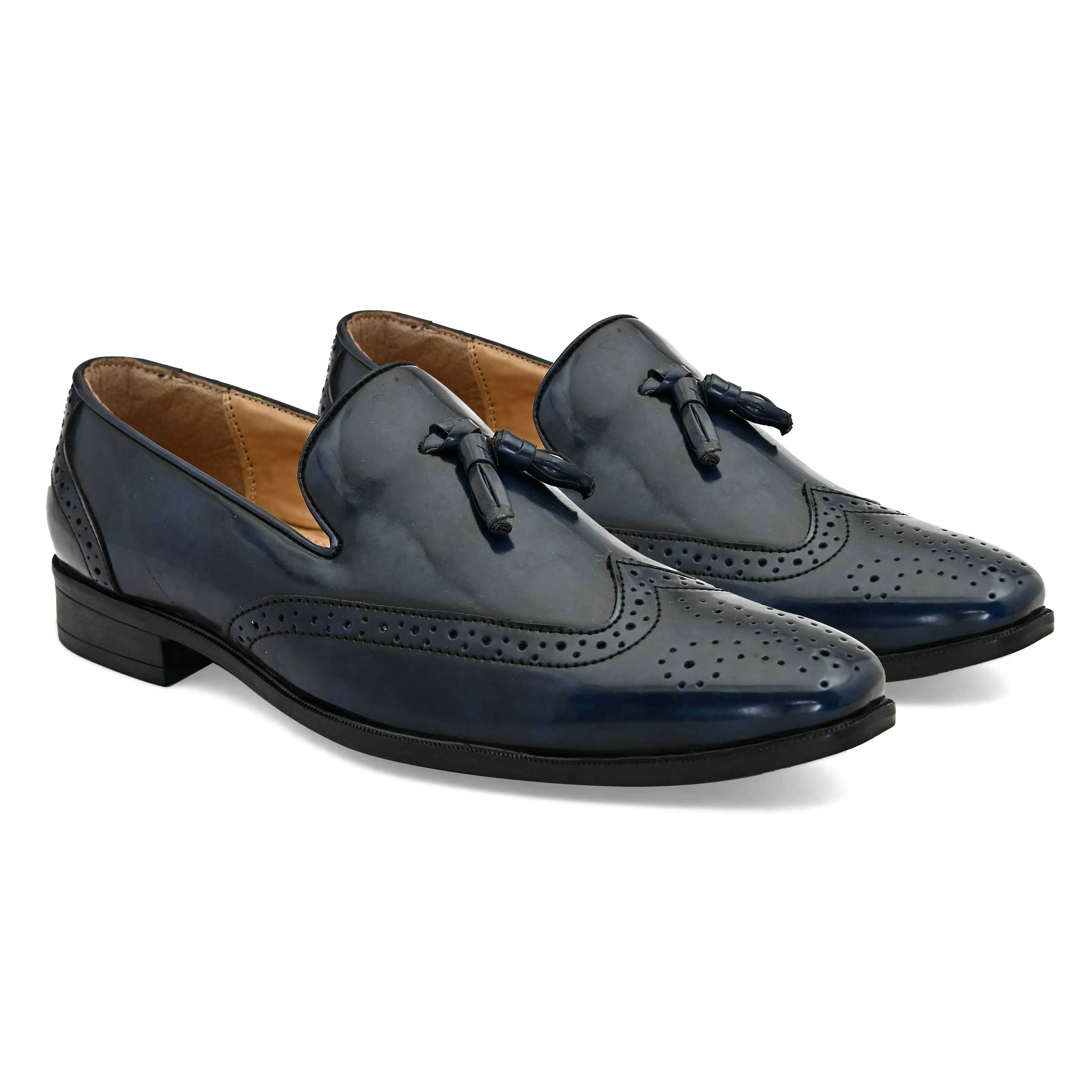 Legacy Blue Tassel Loafers