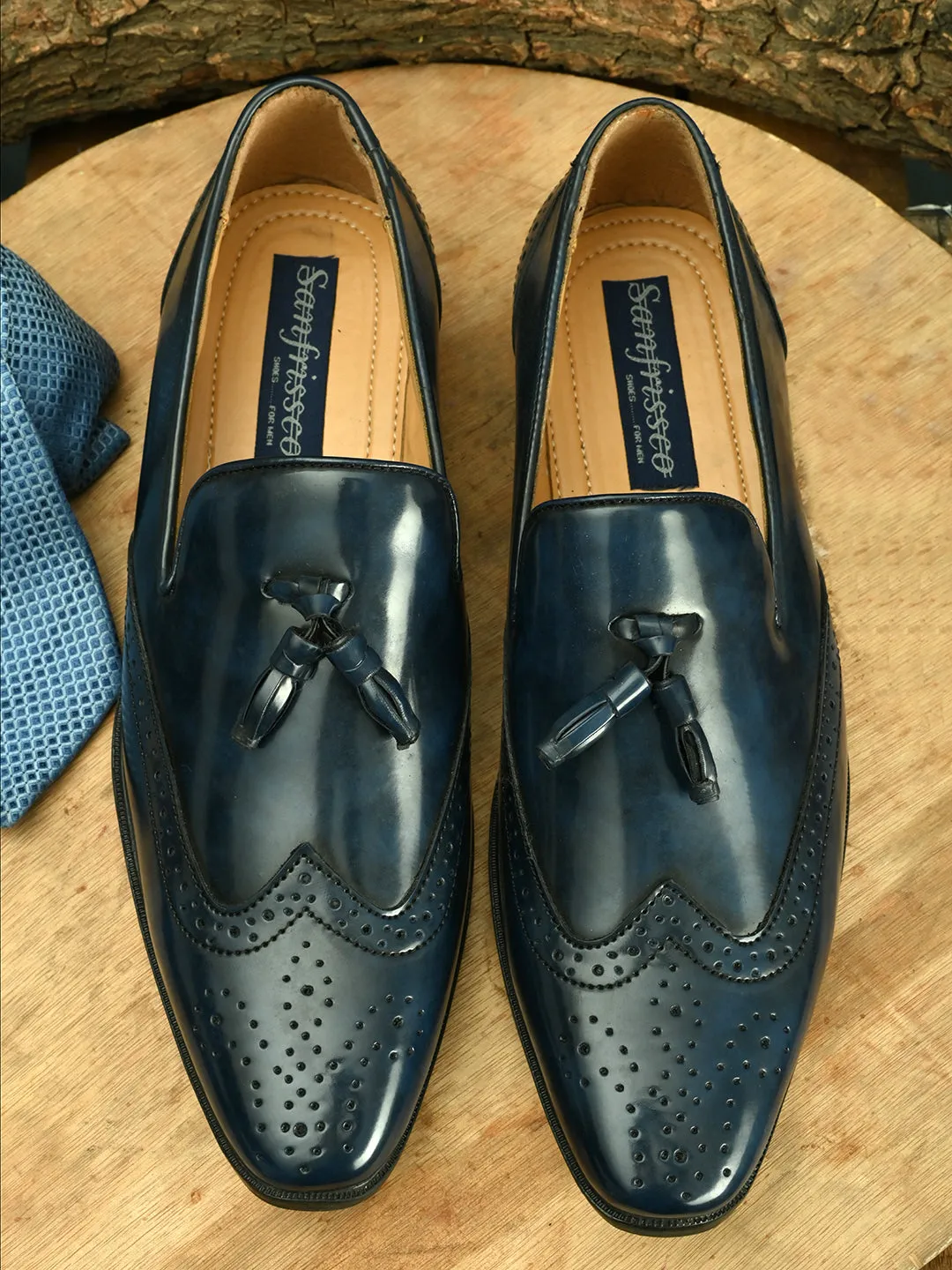 Legacy Blue Tassel Loafers