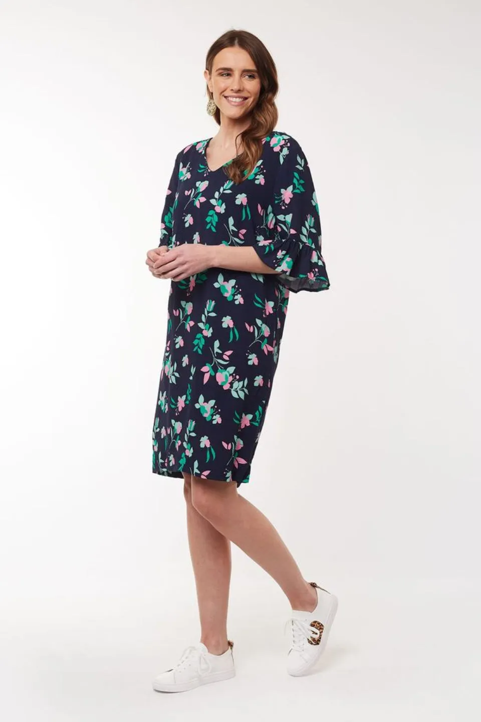 Magnolia Shift Navy Dress