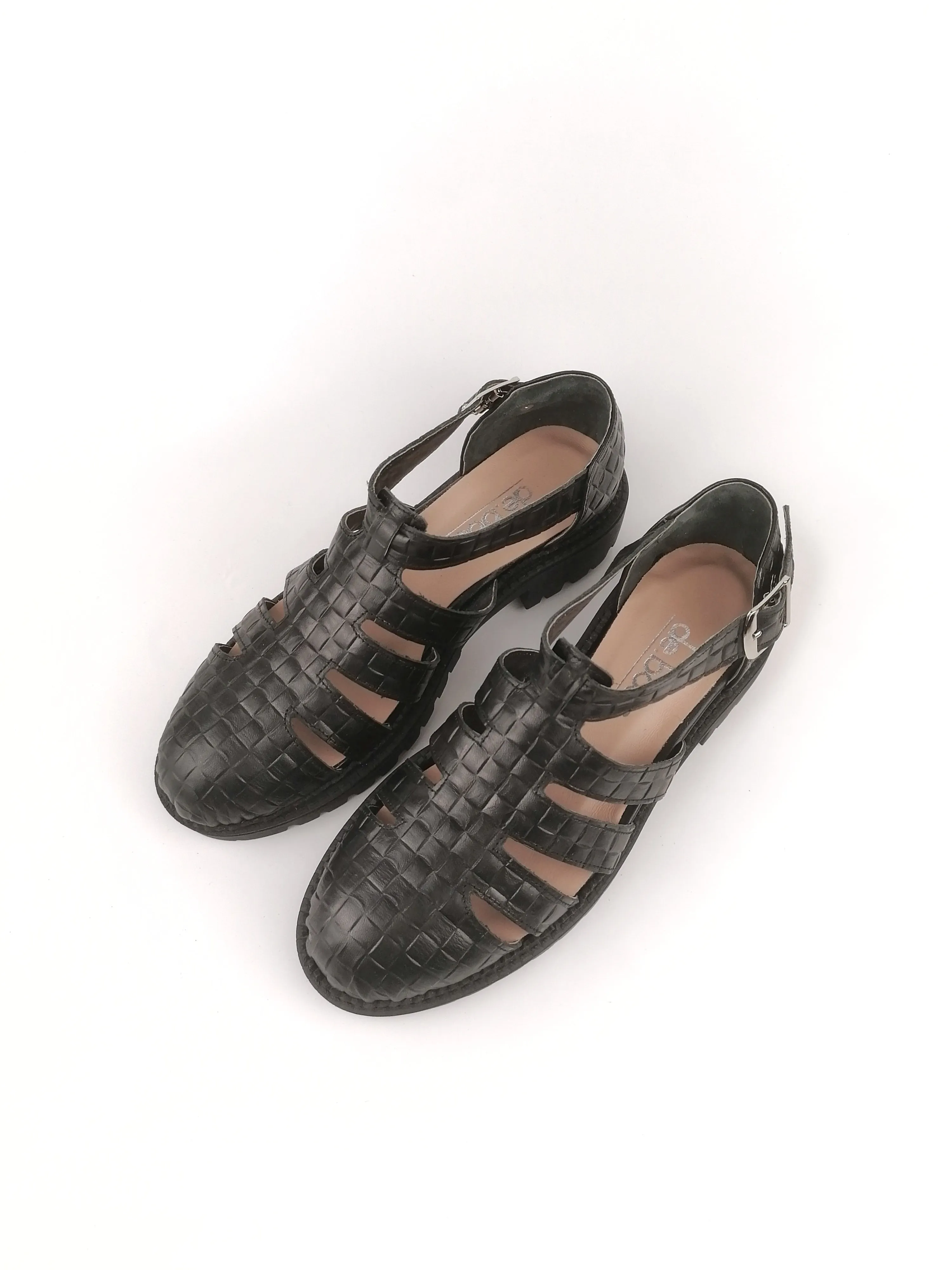 MATILDA BLACK RUBBER FLATS