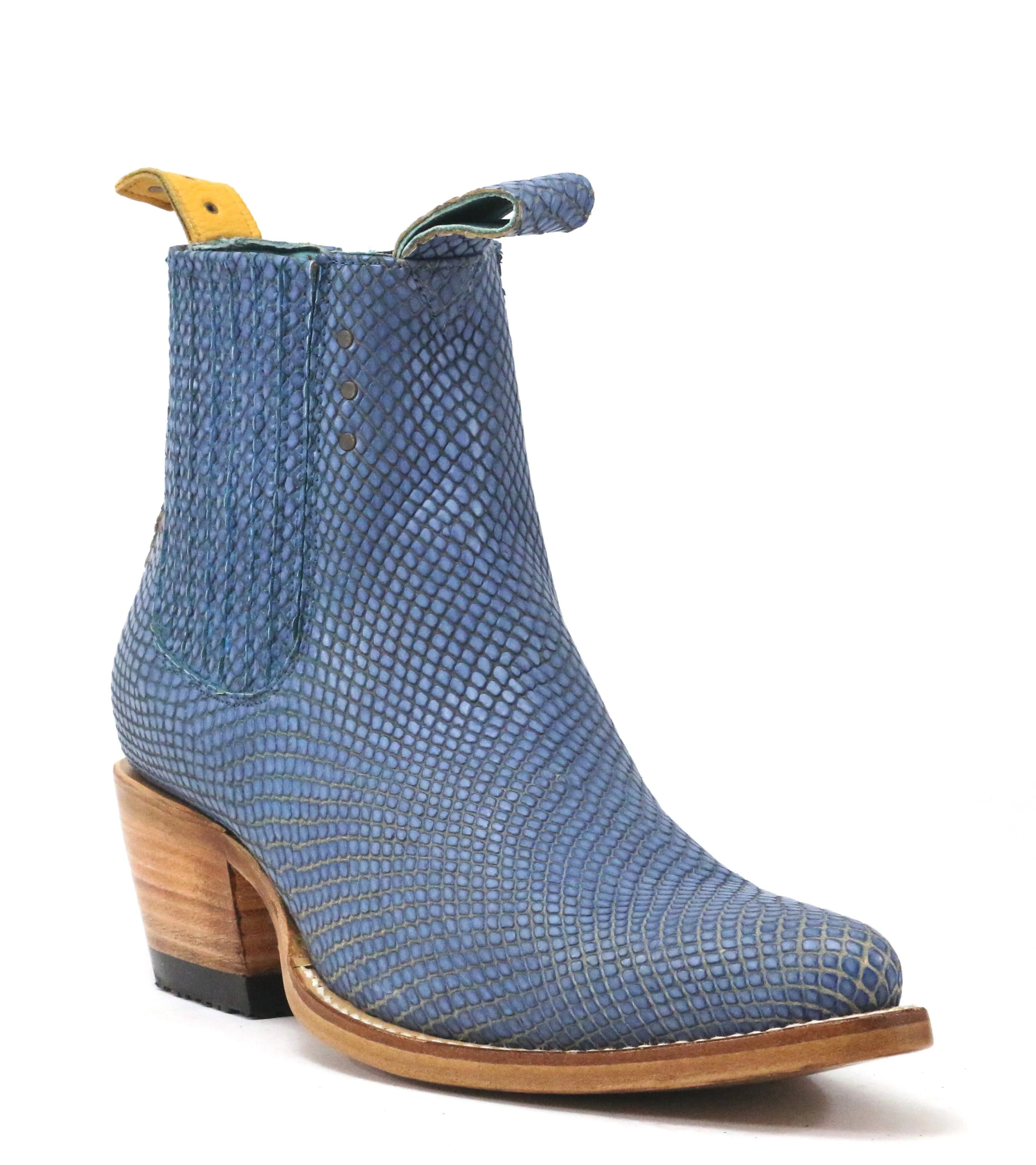 No.1001 FREEWAY chelsea boot blue diamond serpentine