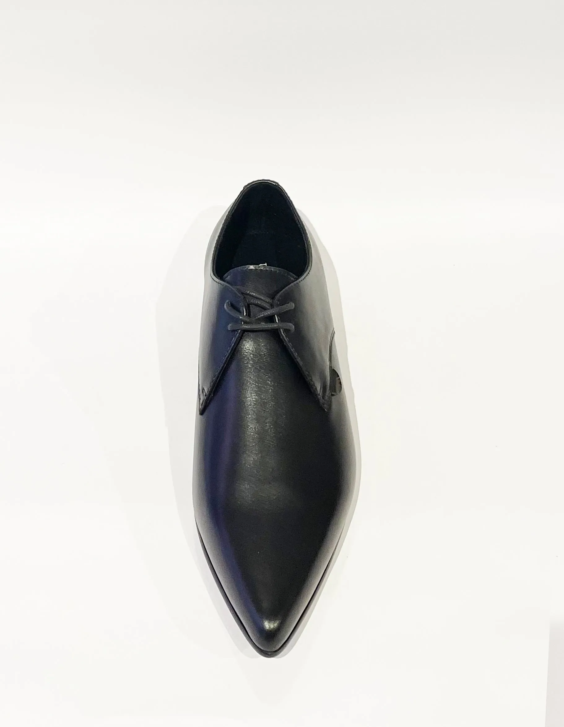 PAUL WINKLEPICKER BLACK LEATHER SHOES