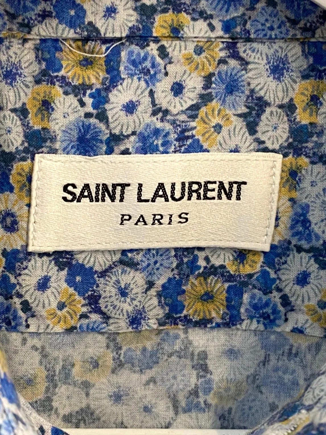 Saint Laurent Floral Cotton Shirt. Size 36FR