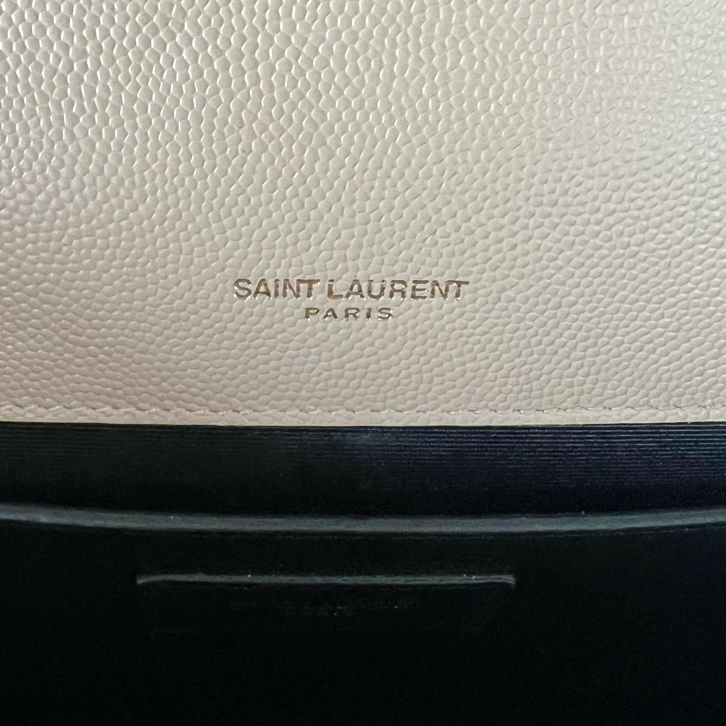 Saint Laurent MEDIUM ENVELOPE IN QUILTED GRAIN DE POUDRE EMBOSSED LEATHER