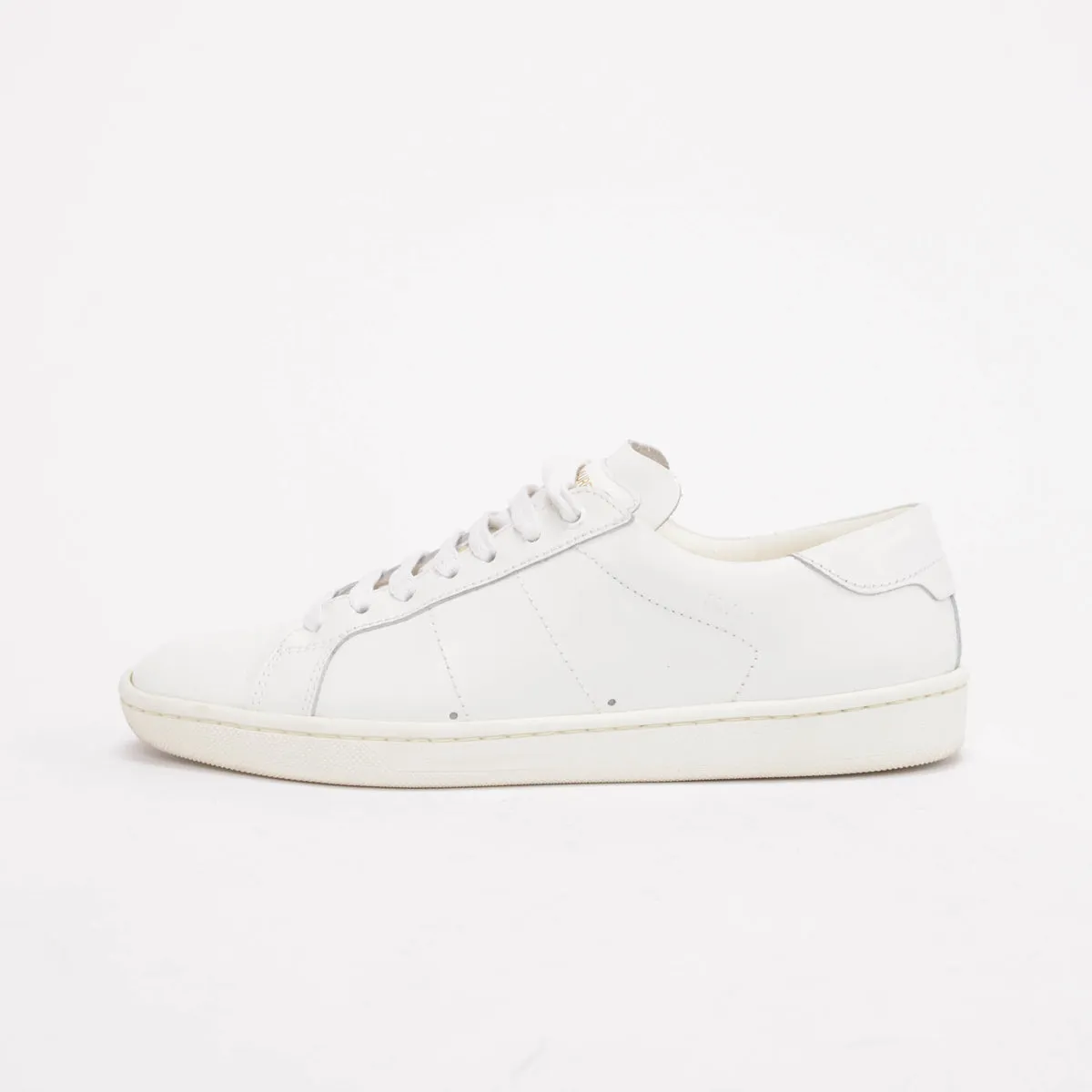 Saint Laurent White Leather Court Classic Sneakers 35