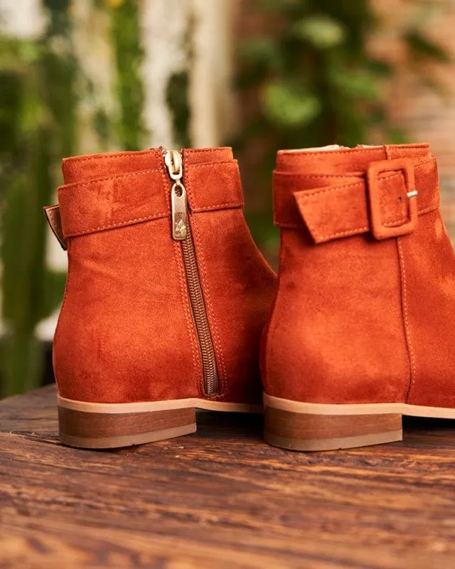 Saturn Recycled Vegan Suede Boots | Paprika