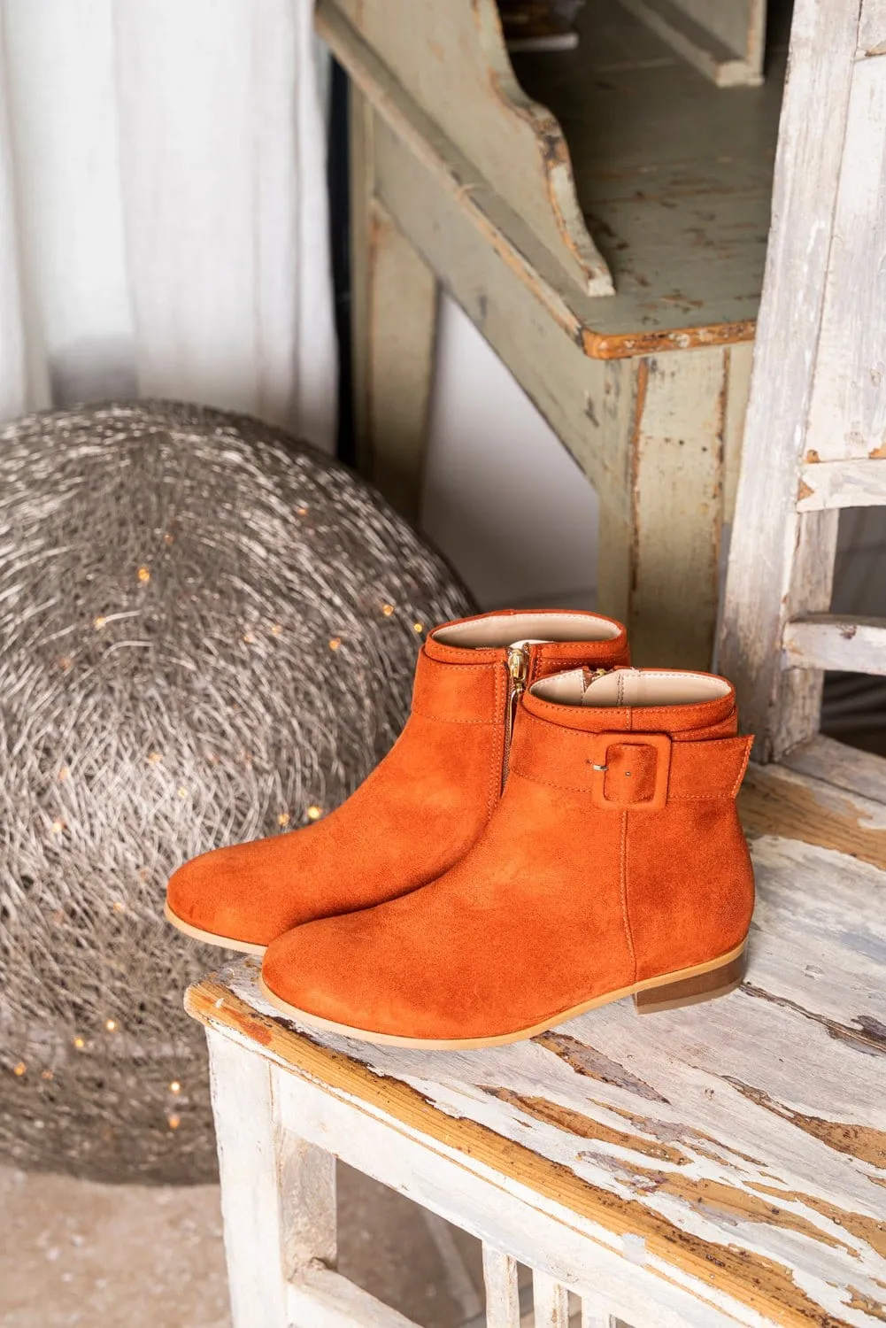 Saturn Recycled Vegan Suede Boots | Paprika