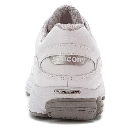 Saucony Women's Echelon LE White LeatherWalking Shoe - Wide Width