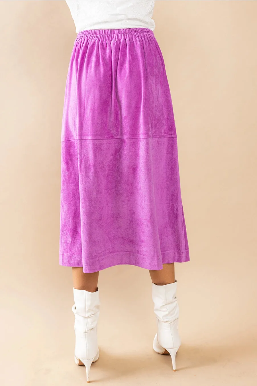 Suede It Ain't So Midi Skirt