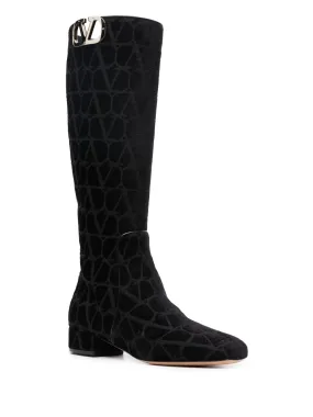 Valentino Garavani VLogo Type 30mm knee-high boots