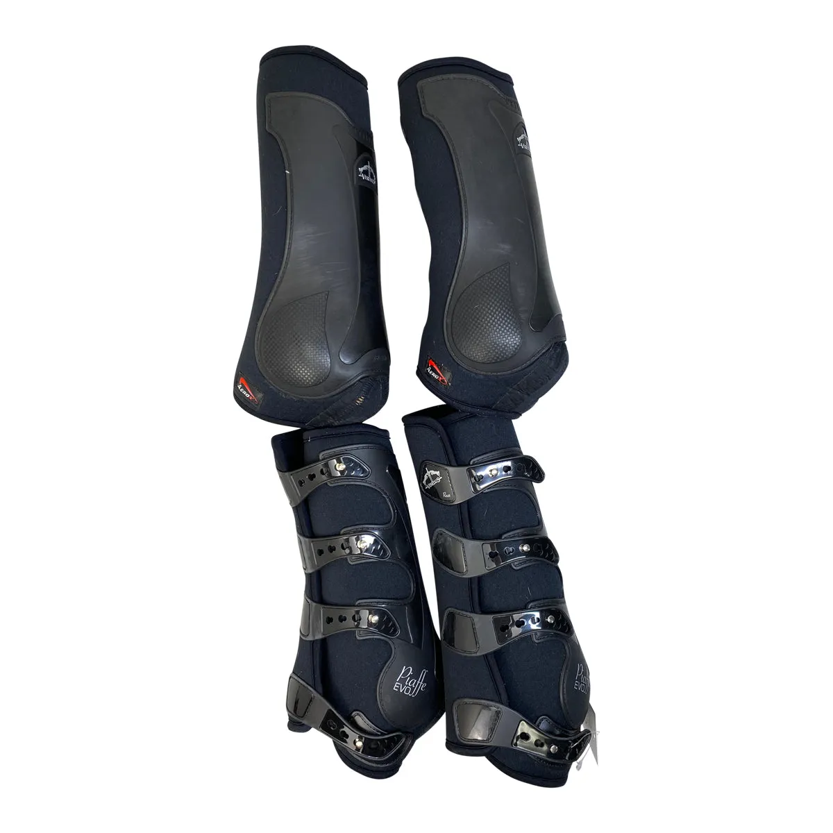 Veredus 'Piaffe Evo' Tendon Boots in Black - Large/Set of 4