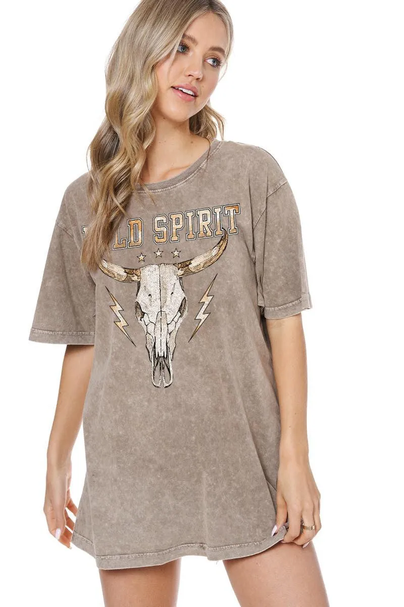 Wild Spirit Longhorn Graphic Tee