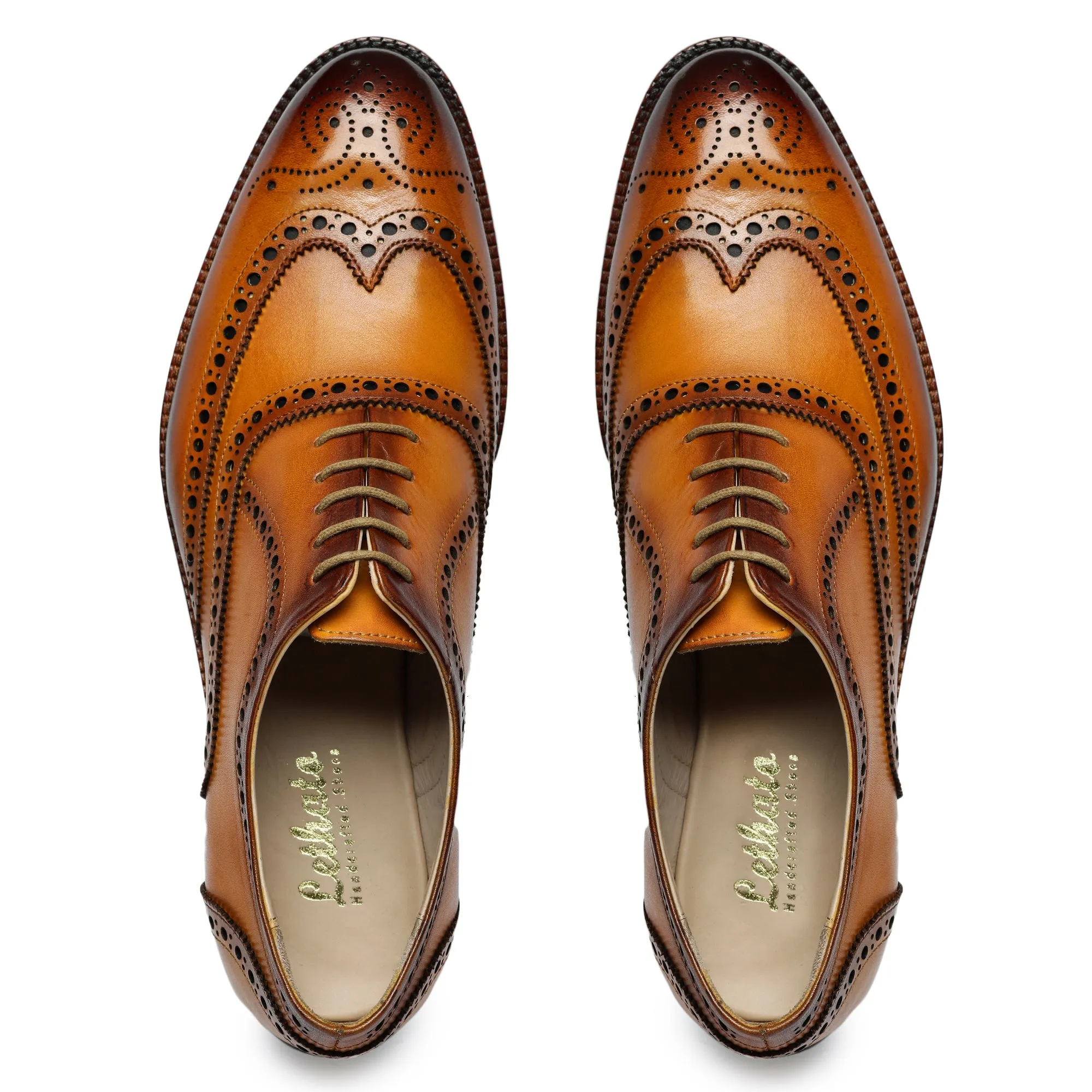 Wingtip Brogue Oxford- Tan