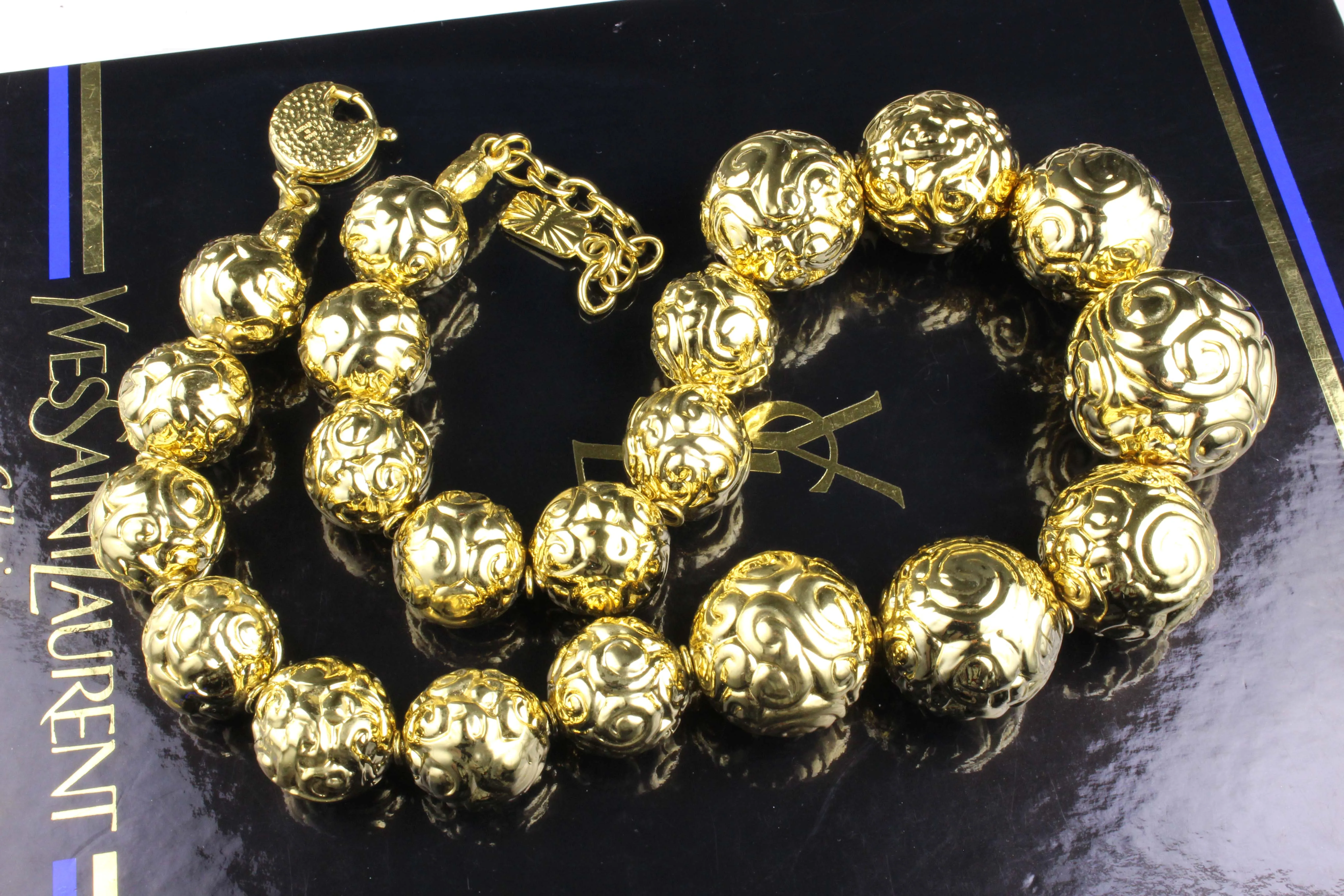 YVES SAINT LAURENT ball necklace