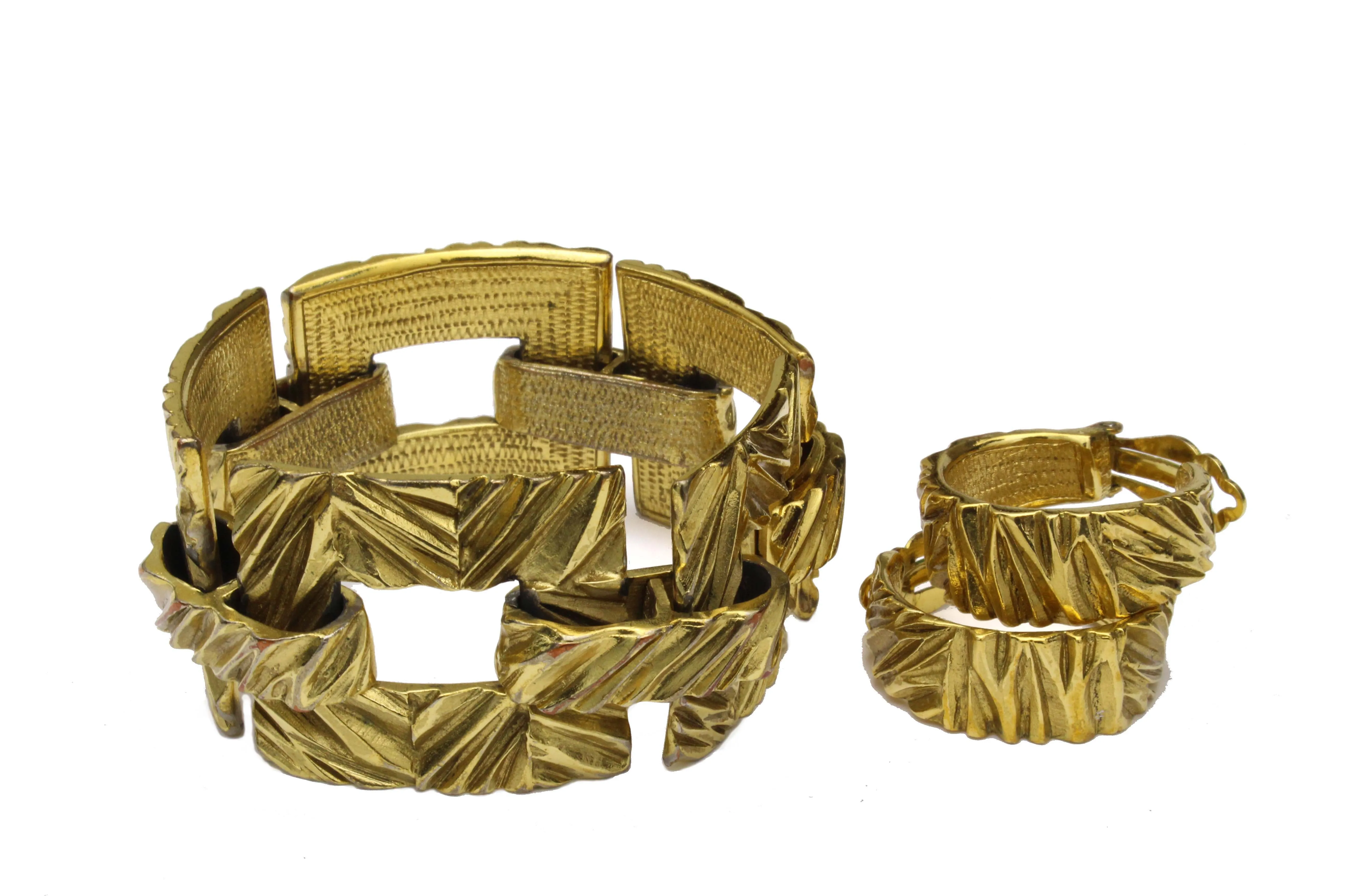 YVES SAINT LAURENT bracelet and earrings set