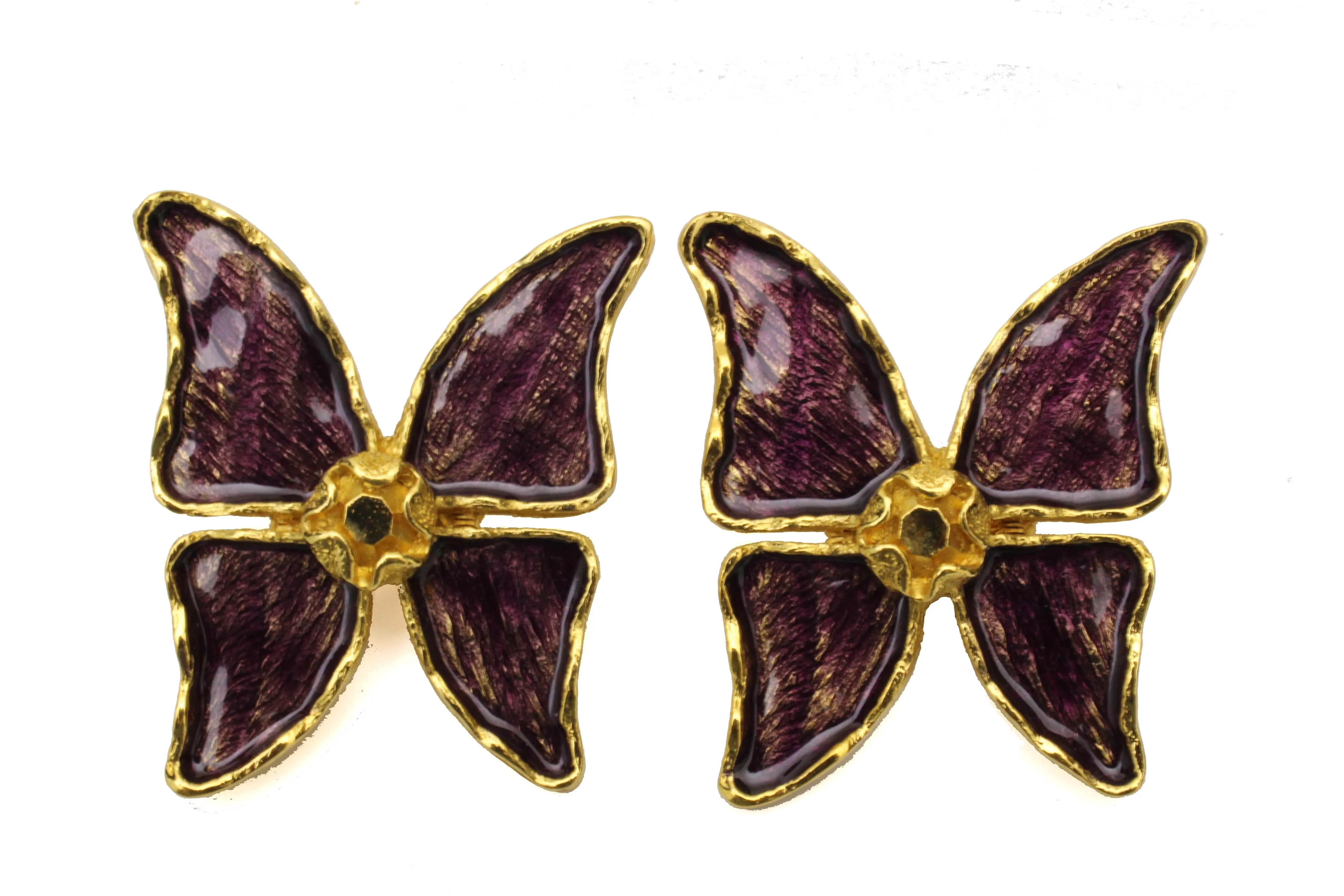 YVES SAINT LAURENT butterfly earrings