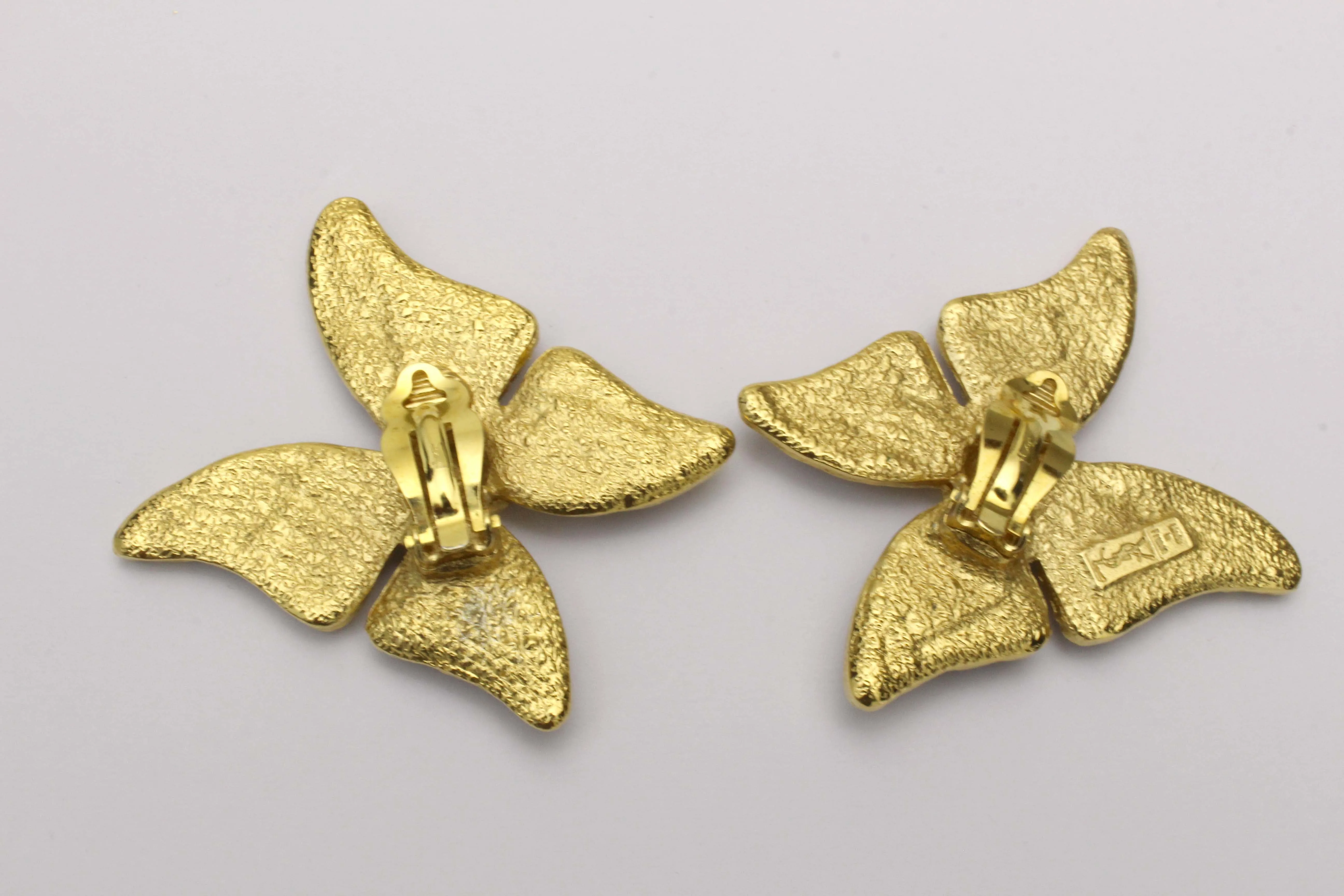 YVES SAINT LAURENT butterfly earrings