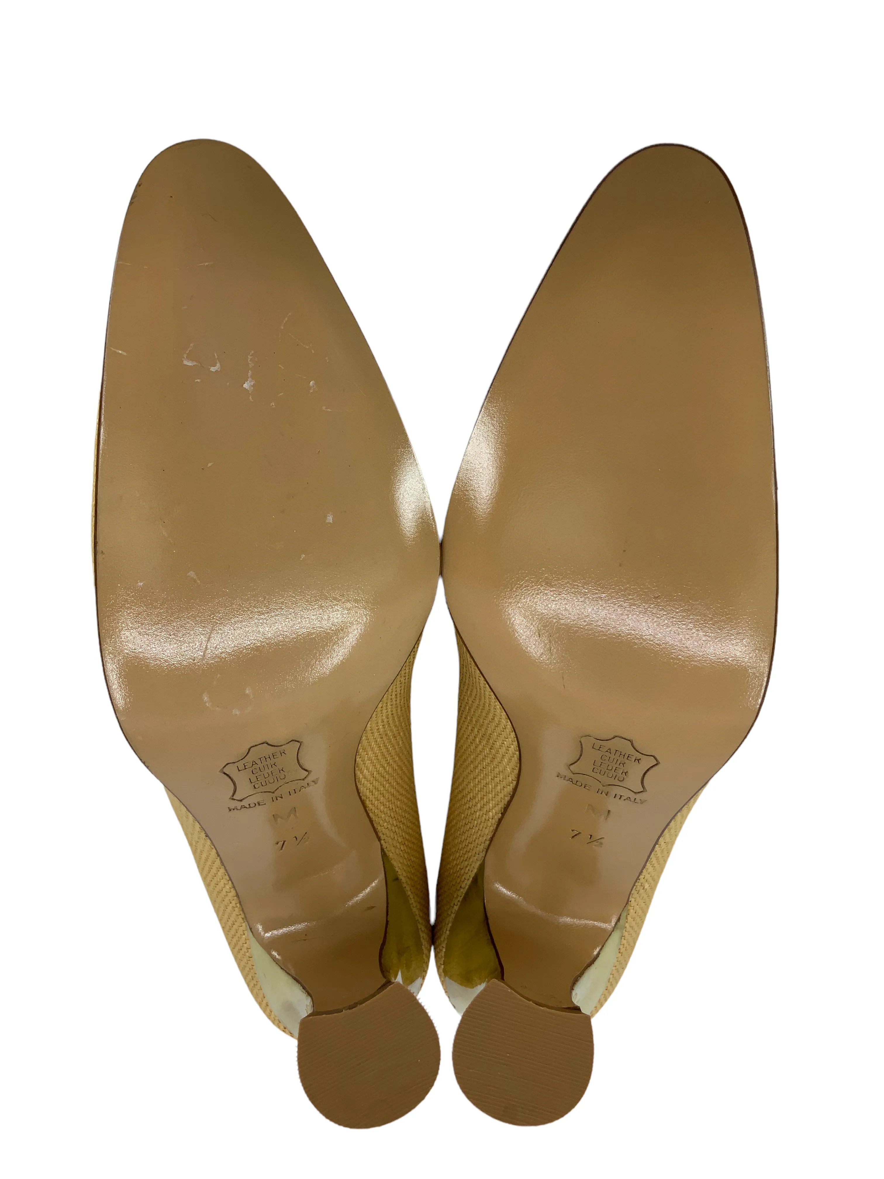 Yves Saint Laurent Vintage Straw Pumps Size 7.5